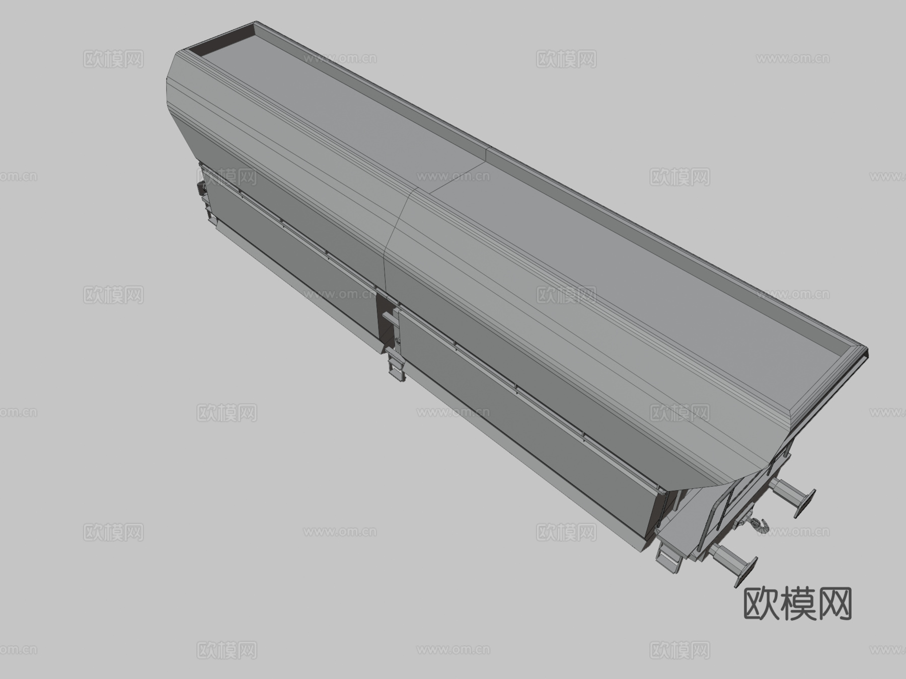 铁路车辆 工业风车厢3d模型