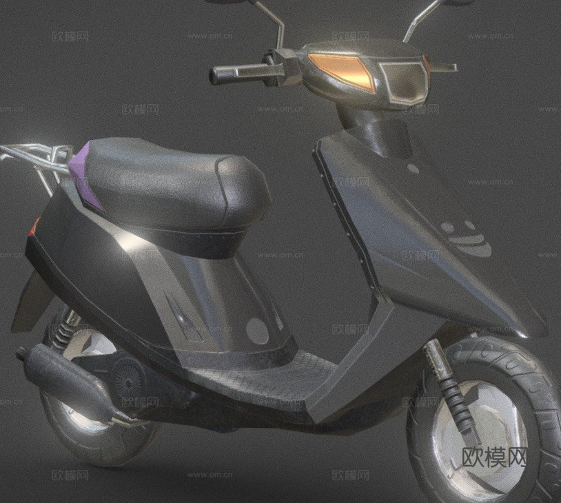 女式摩托车3d模型下载（渲染图1）