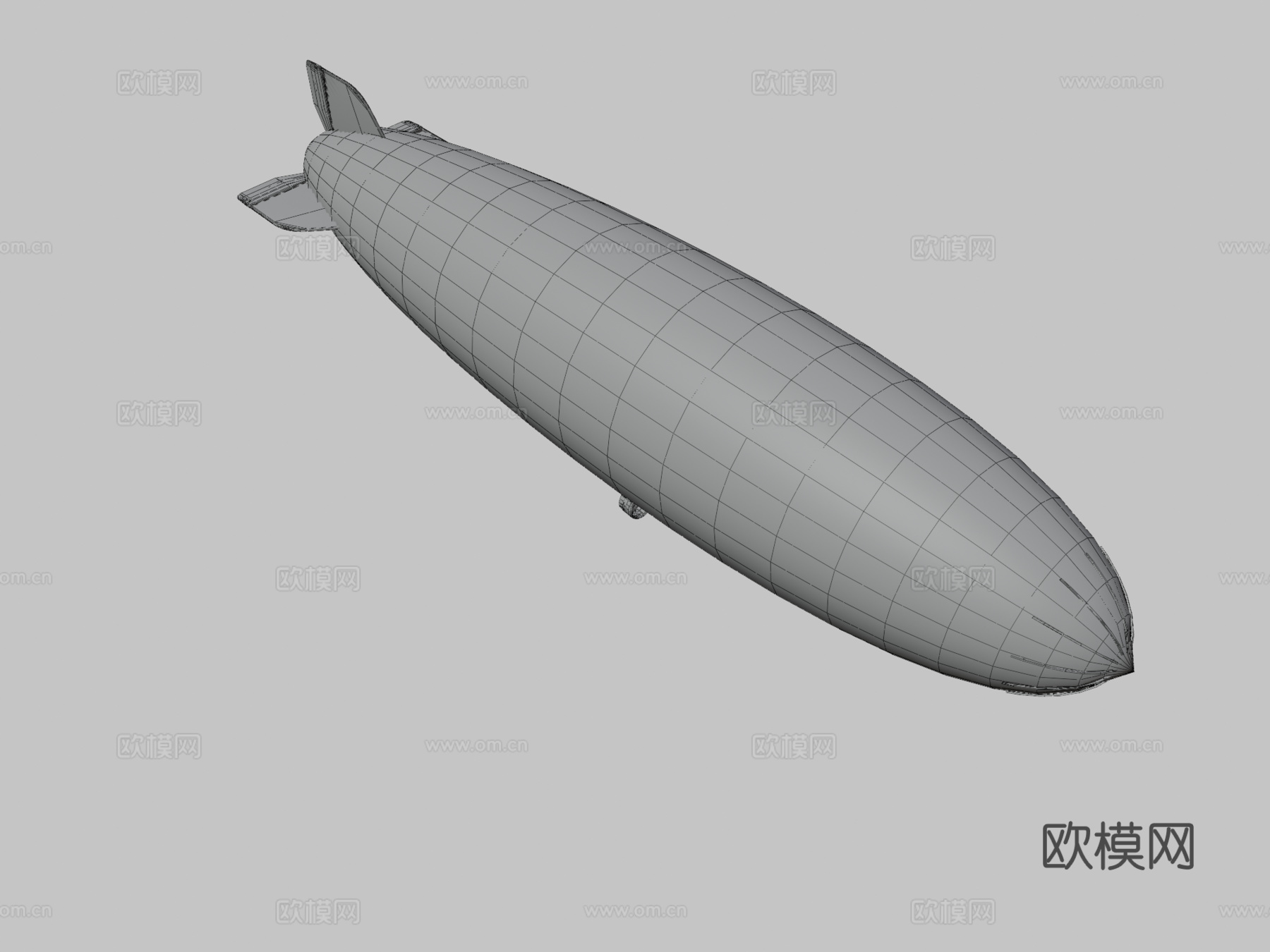 特异飞艇 飞机3d模型