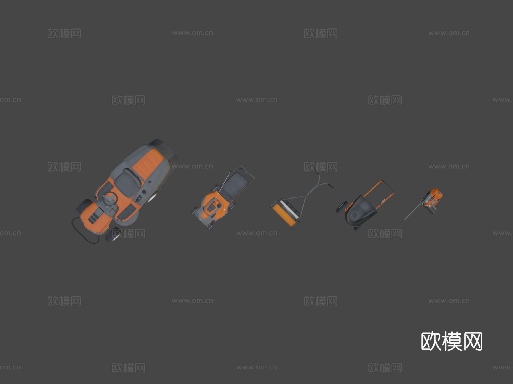 手推车 工程车 除草机3d模型下载（渲染图5）