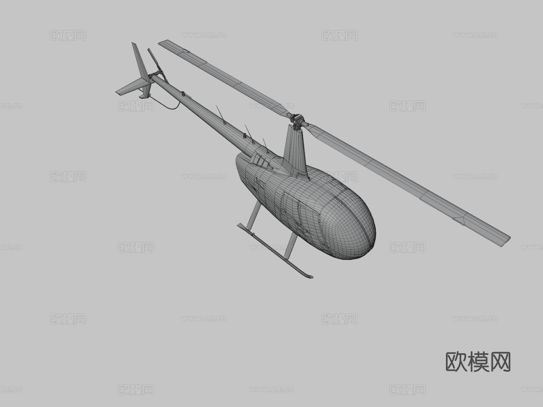 罗宾逊R66 飞机 直升机3d模型