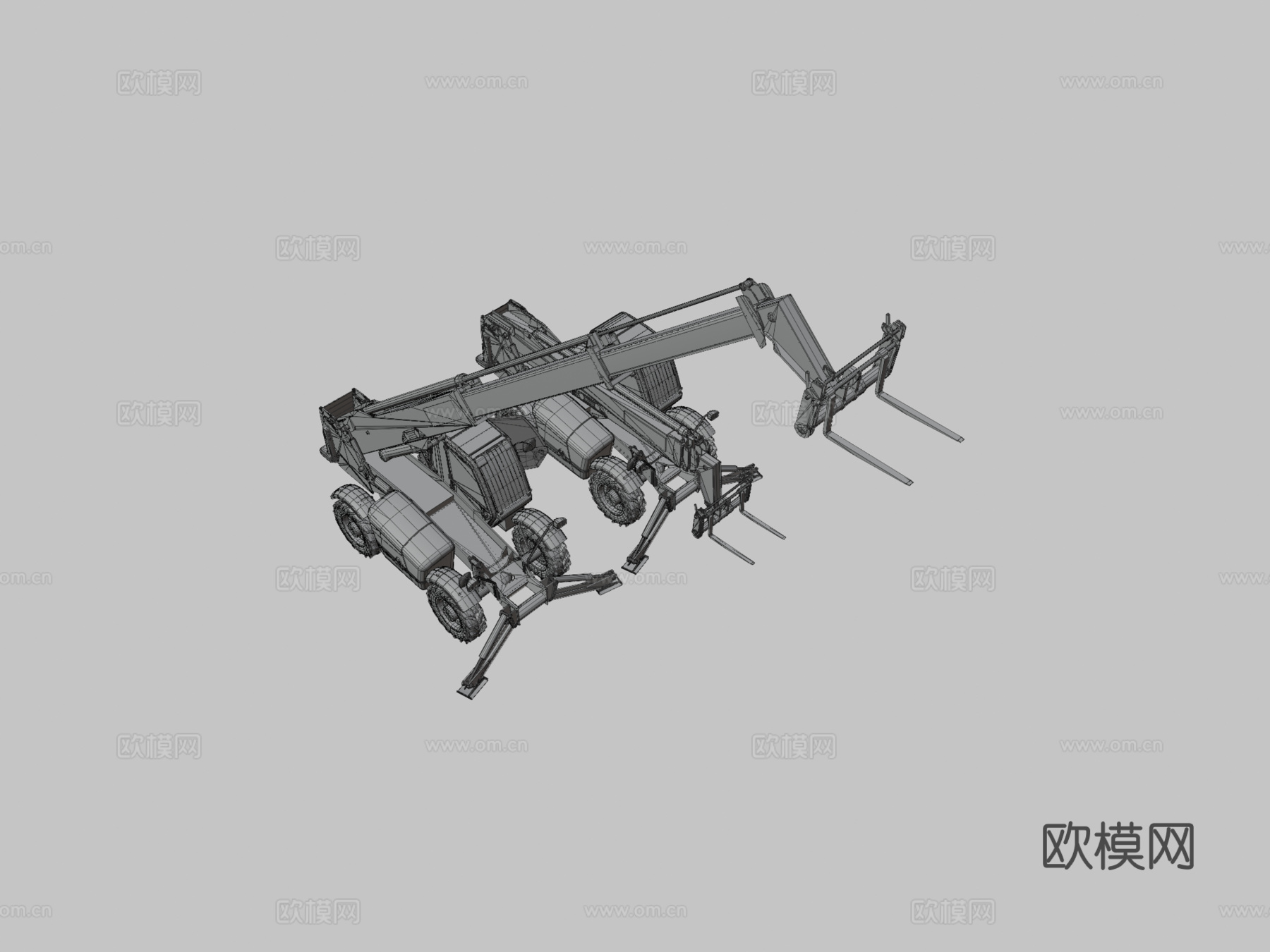 JCB 工程车 挖掘机 铲土机3d模型