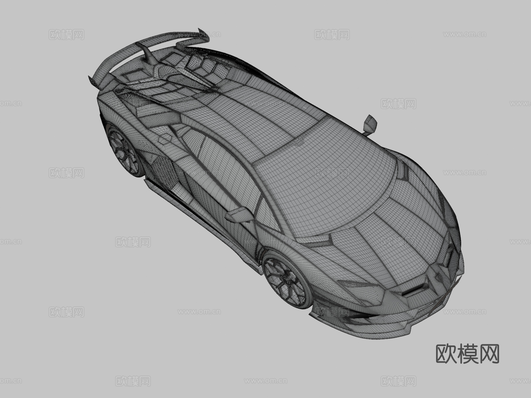 兰博基尼Aventador SVJ 2019 跑车3d模型