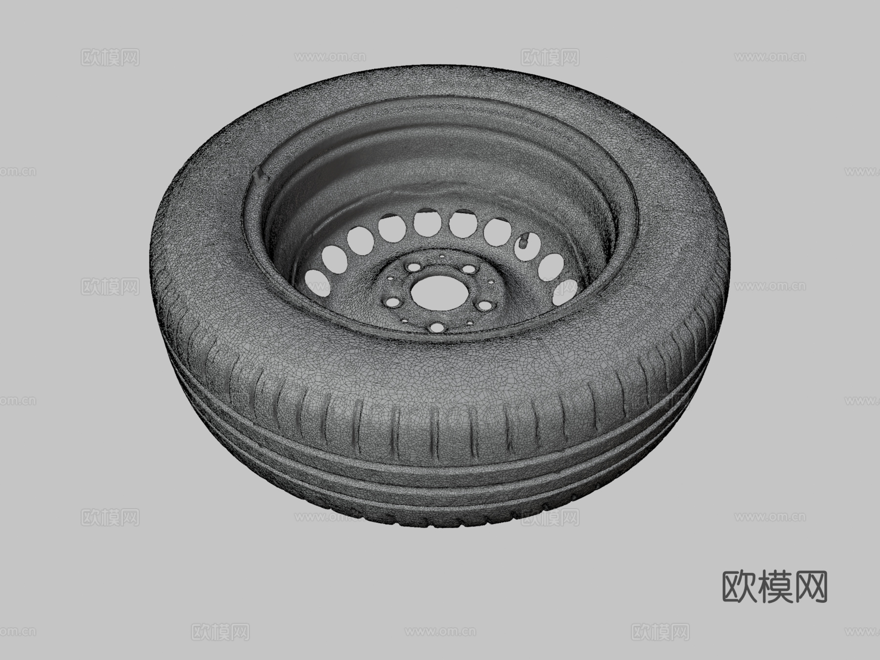 汽车轮胎 轮毂 车轮3d模型