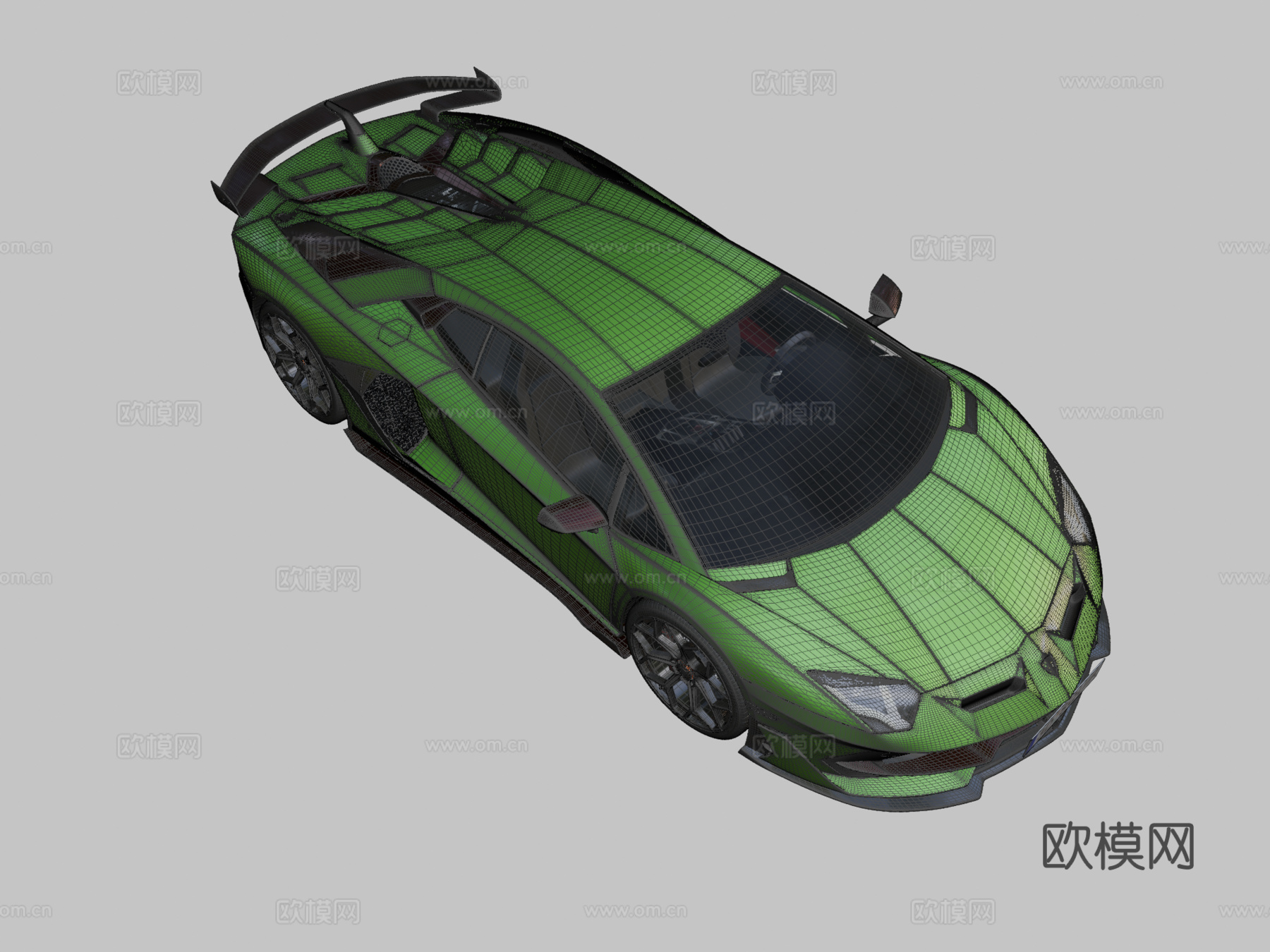 兰博基尼Aventador SVJ 2019 跑车3d模型