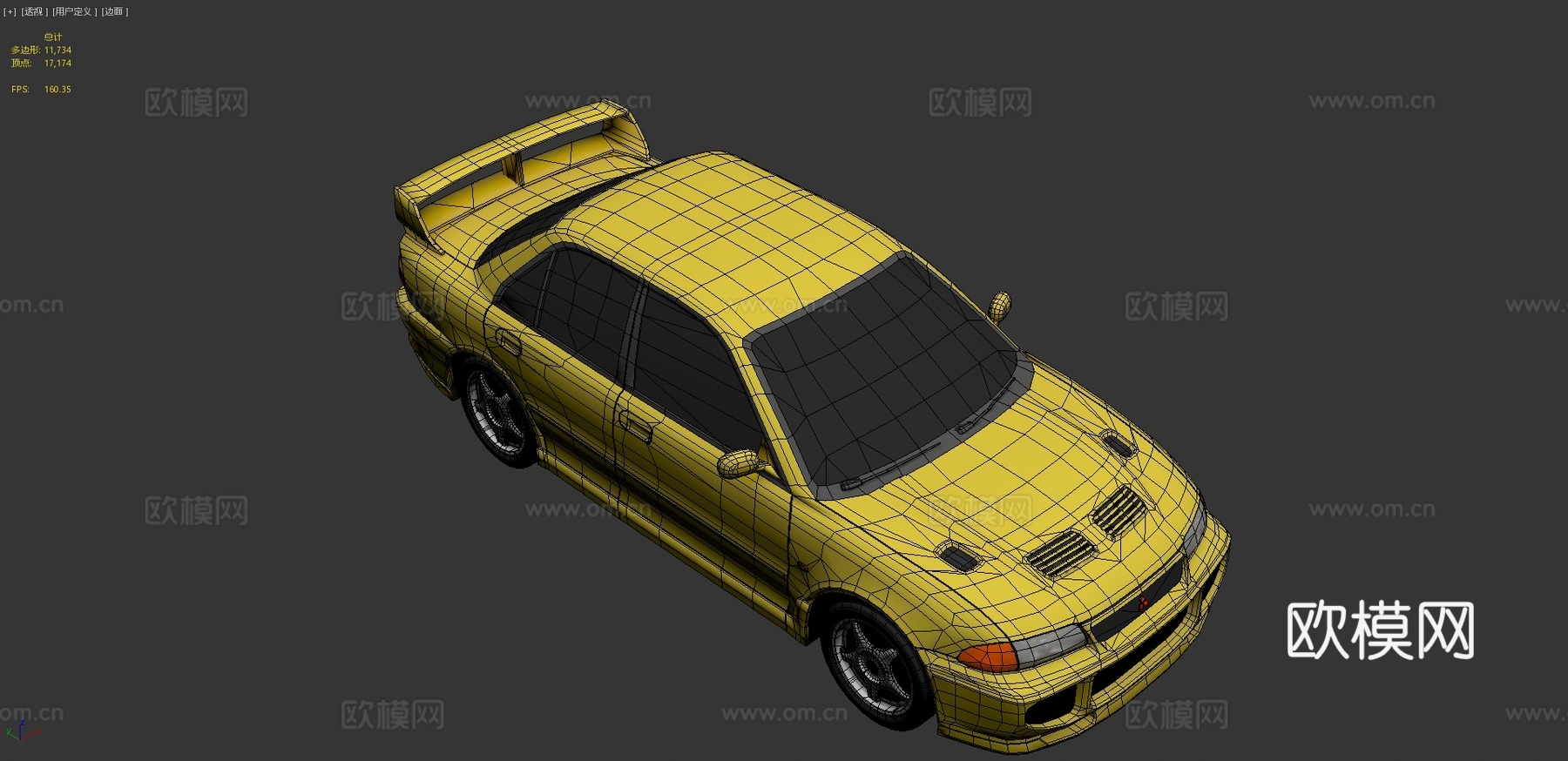 三菱蓝瑟Evo 3 汽车 轿车3d模型