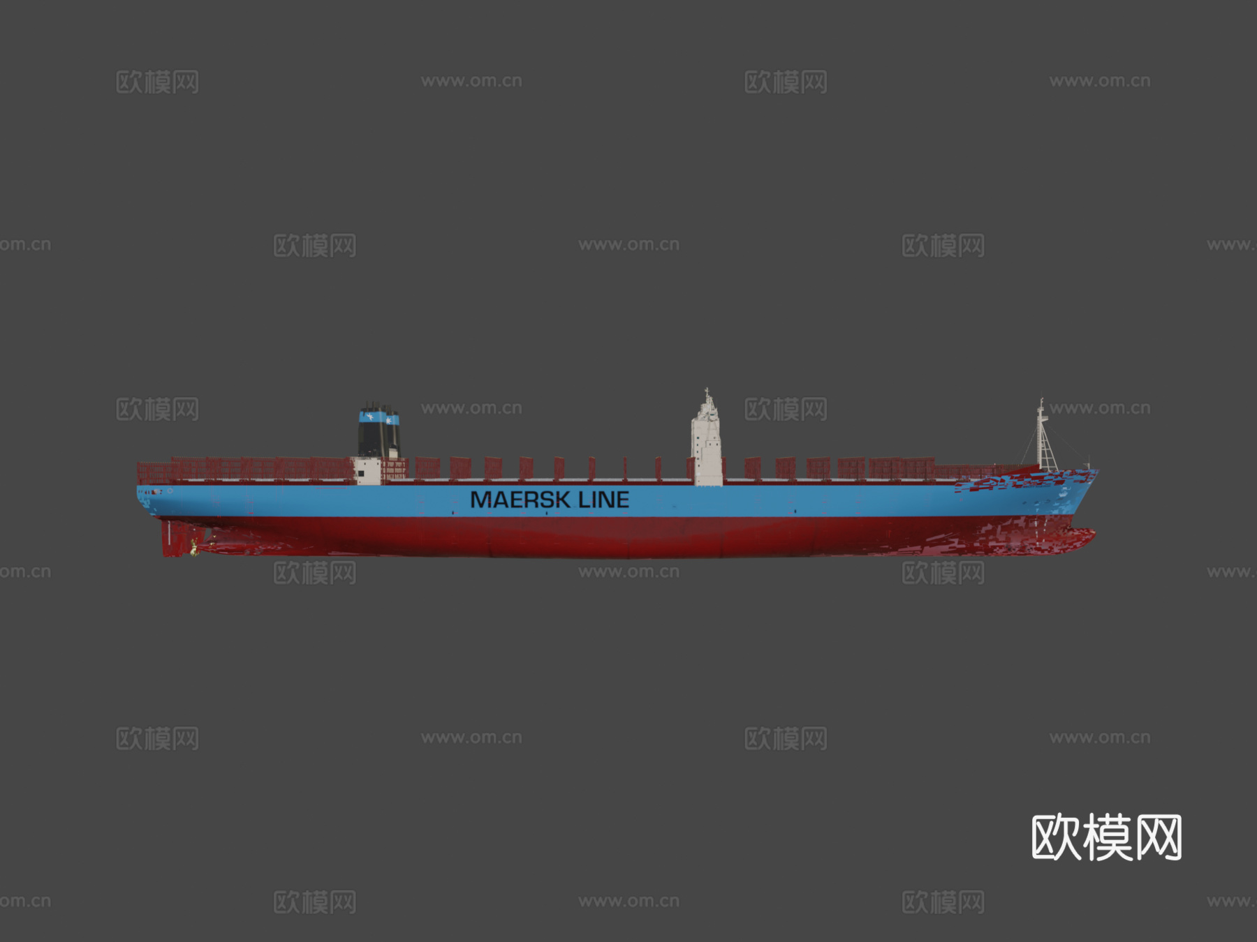 马士基三重E 1号 船3d模型