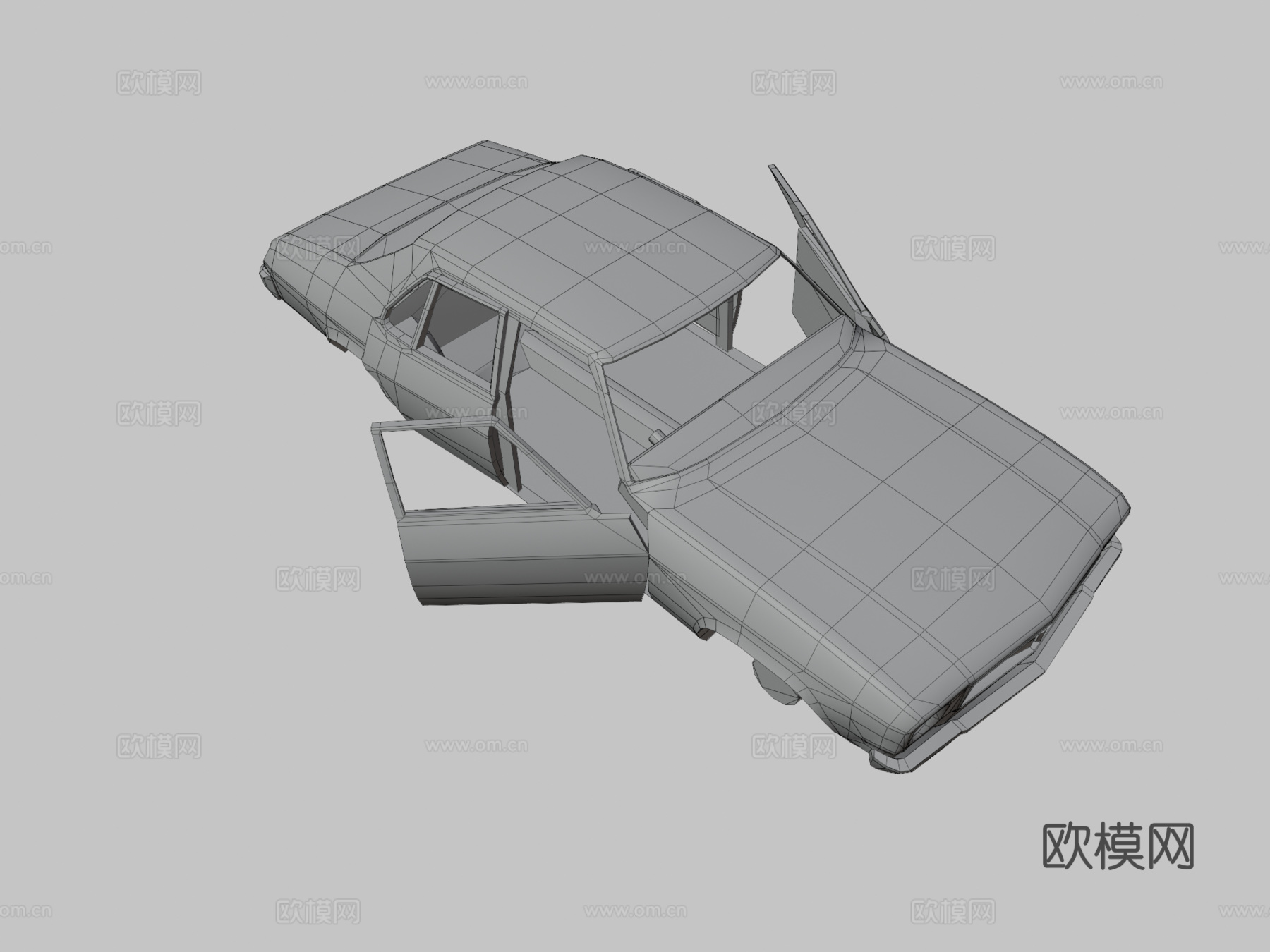 锈蚀世界轿车3d模型