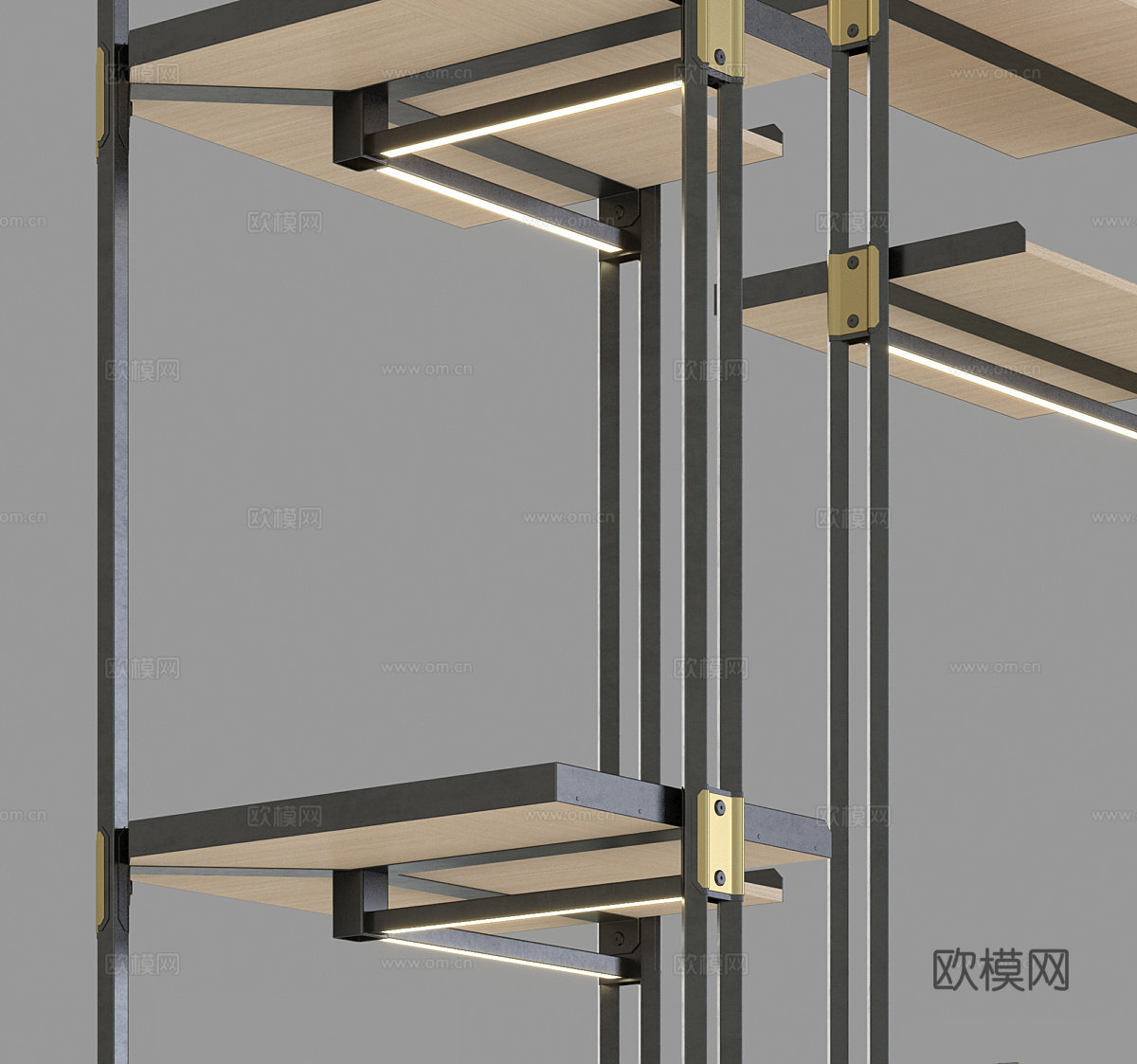 现代置物架 陈列架3d模型