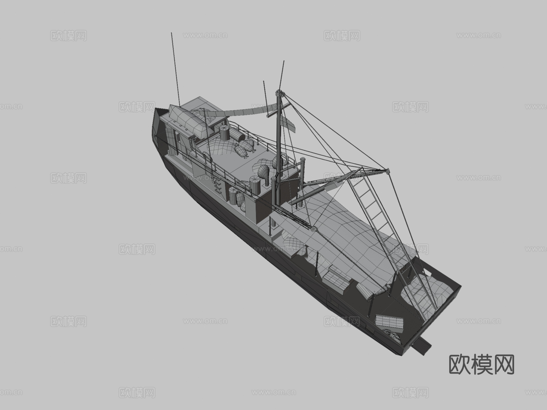 渔船3d模型