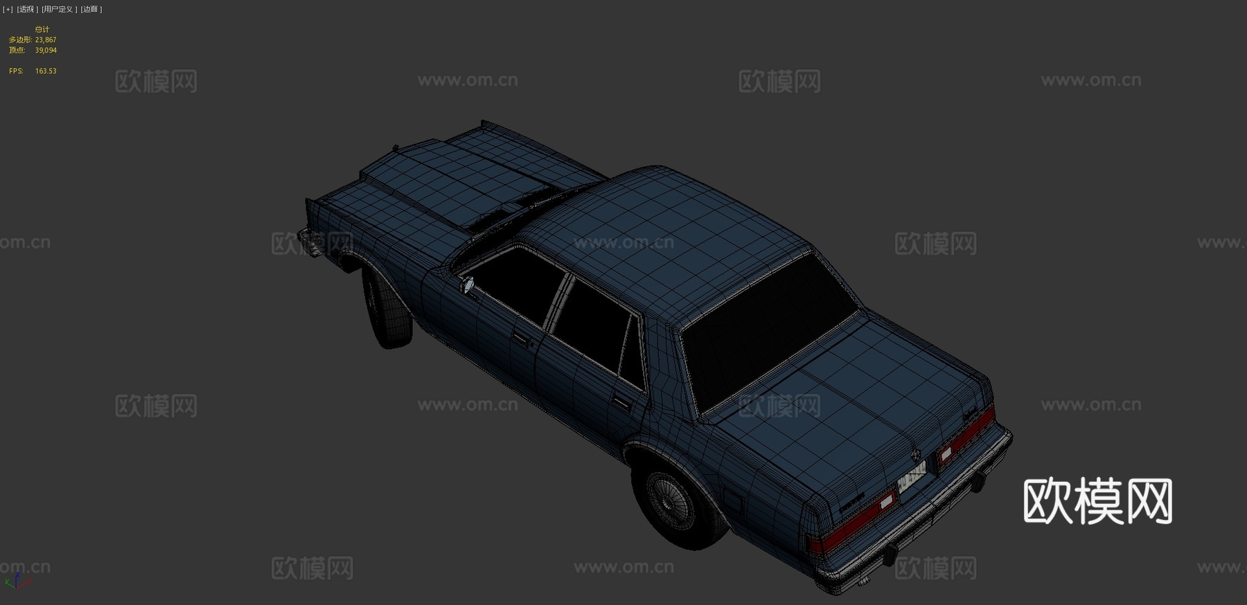 道奇外交官1980 汽车3d模型