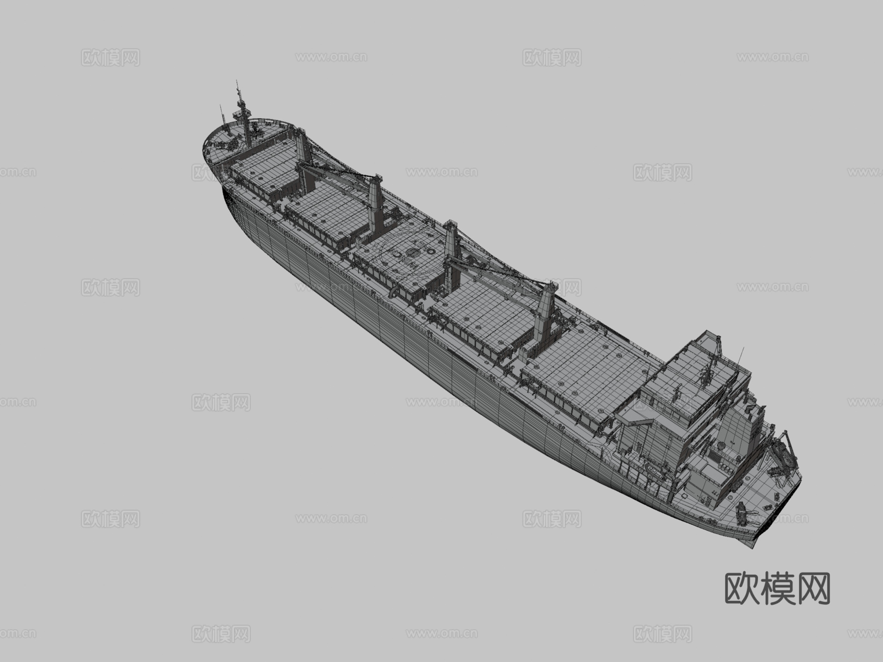 散装货船 轮船 船只3d模型