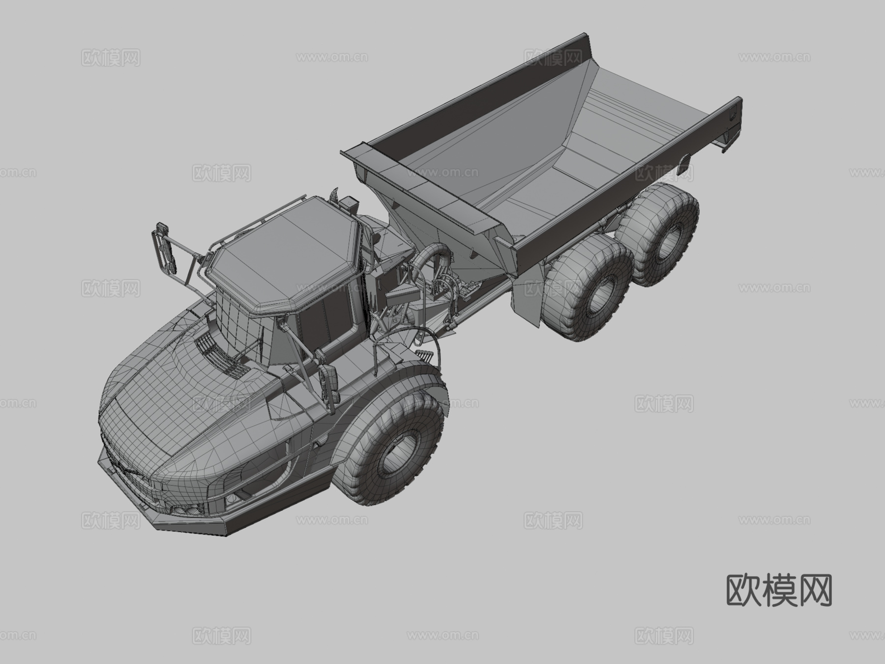沃尔沃A40G 工程车 运输车3d模型下载（渲染图3）