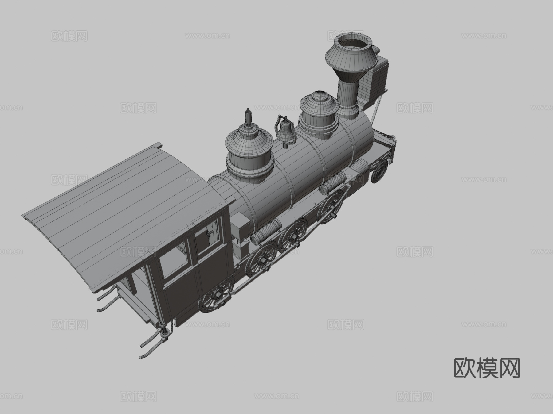 欧式狂野西部火车3d模型