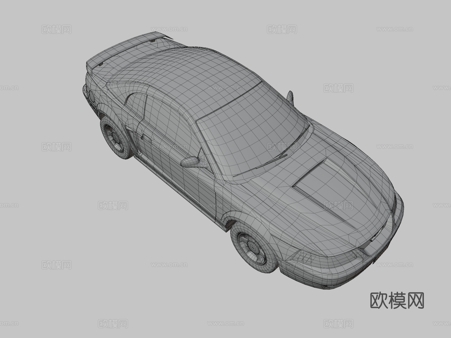 银色汽车 轿车3d模型