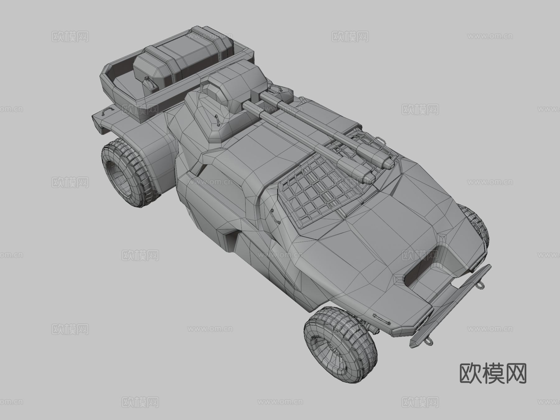 掠食者LTA军用车 坦克 装甲车3d模型