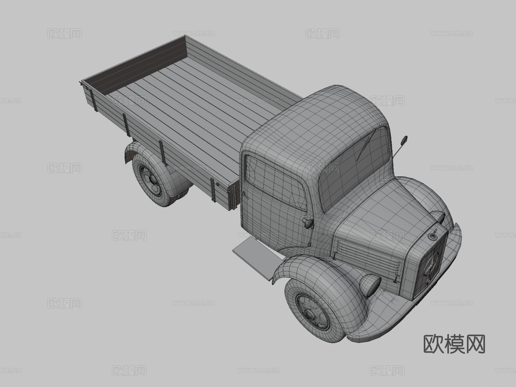 梅赛德斯 L1500 货运卡车3d模型