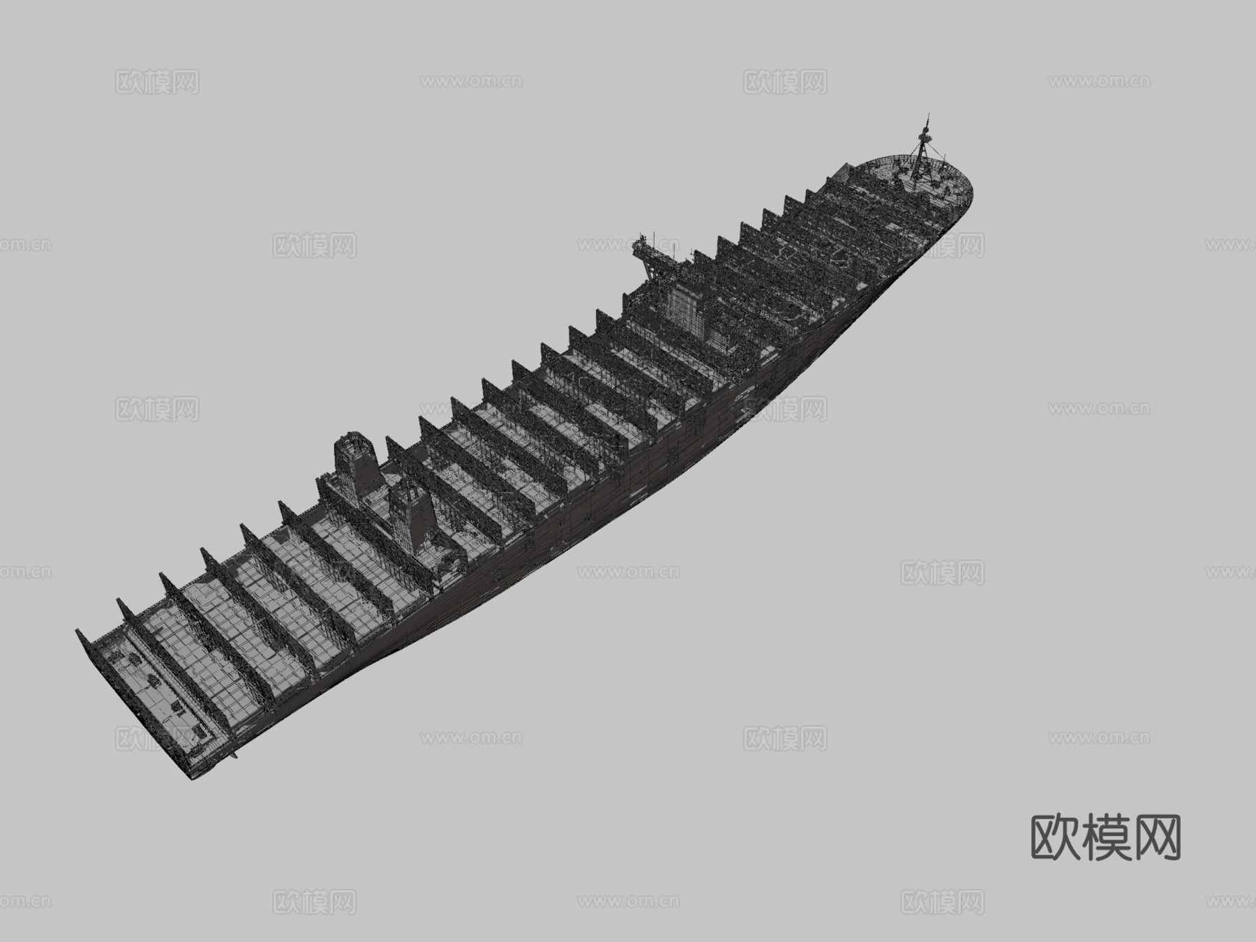 马士基三重E 1号 船3d模型