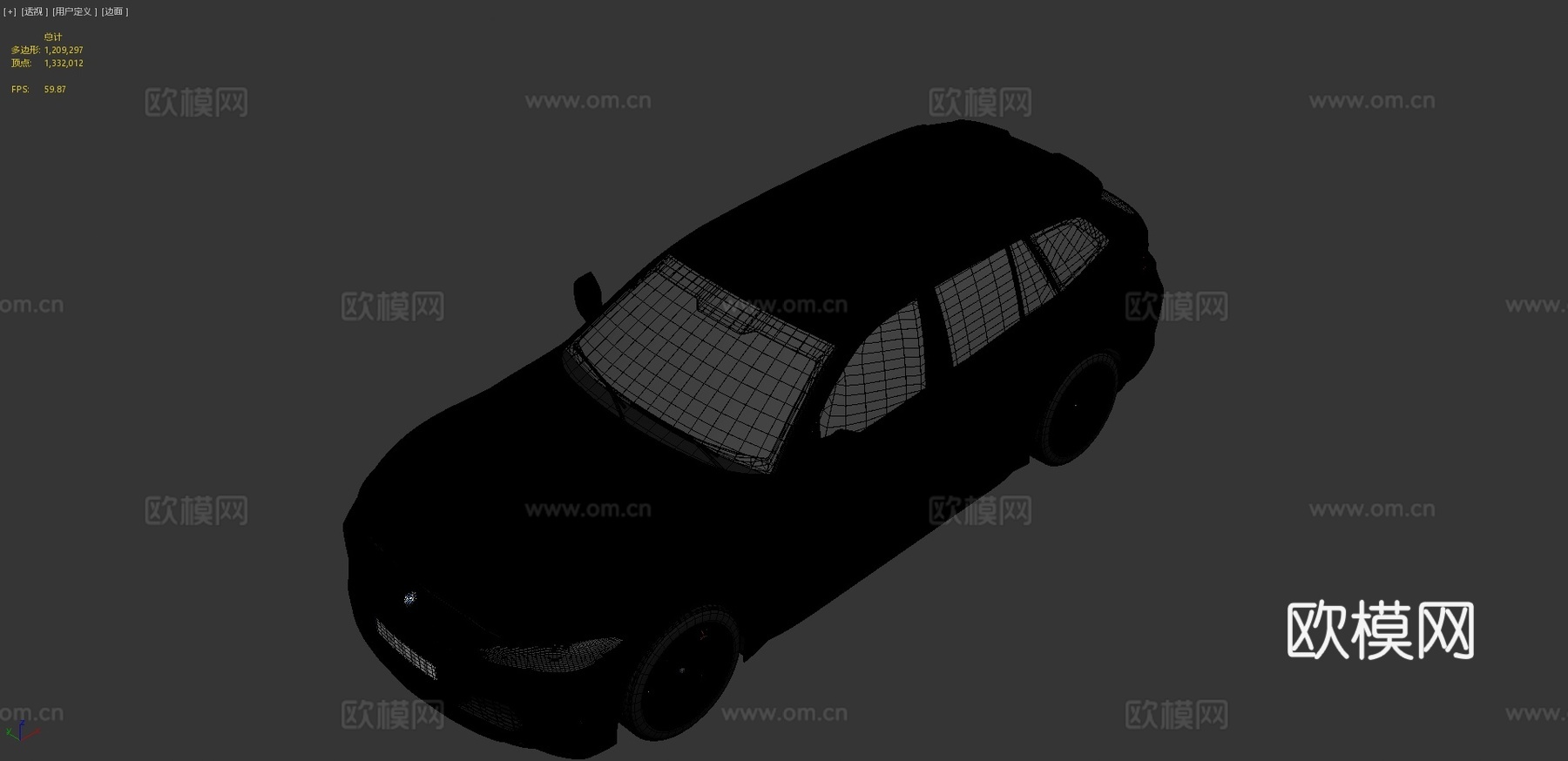 黑色宝马3d模型