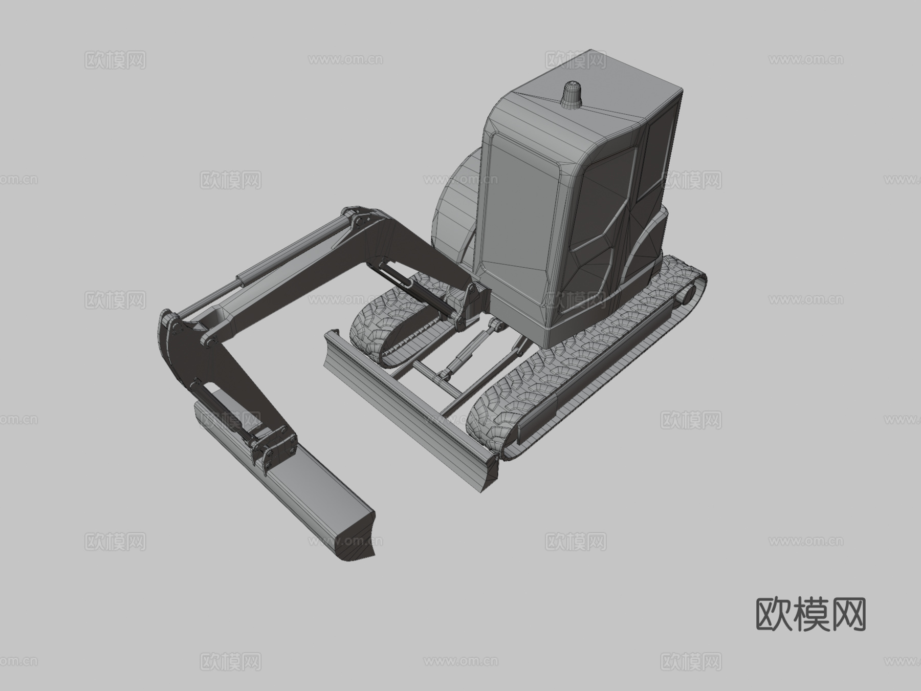 挖掘机 铲土机 起重机3d模型