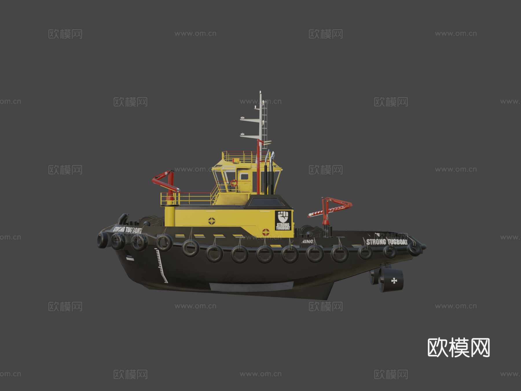 拖船3d模型下载（渲染图5）