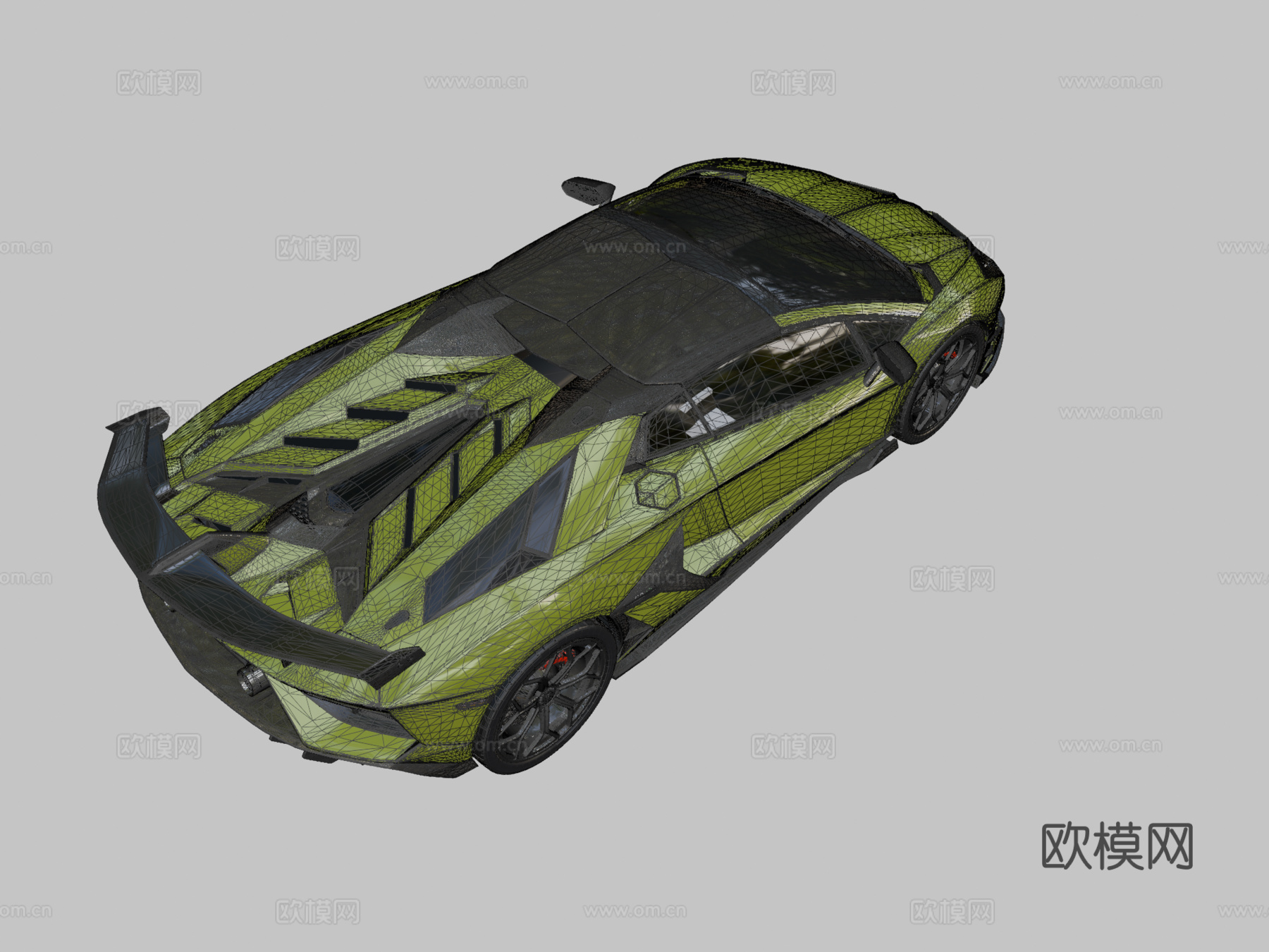 兰博基尼Aventador SVJ 跑车3d模型