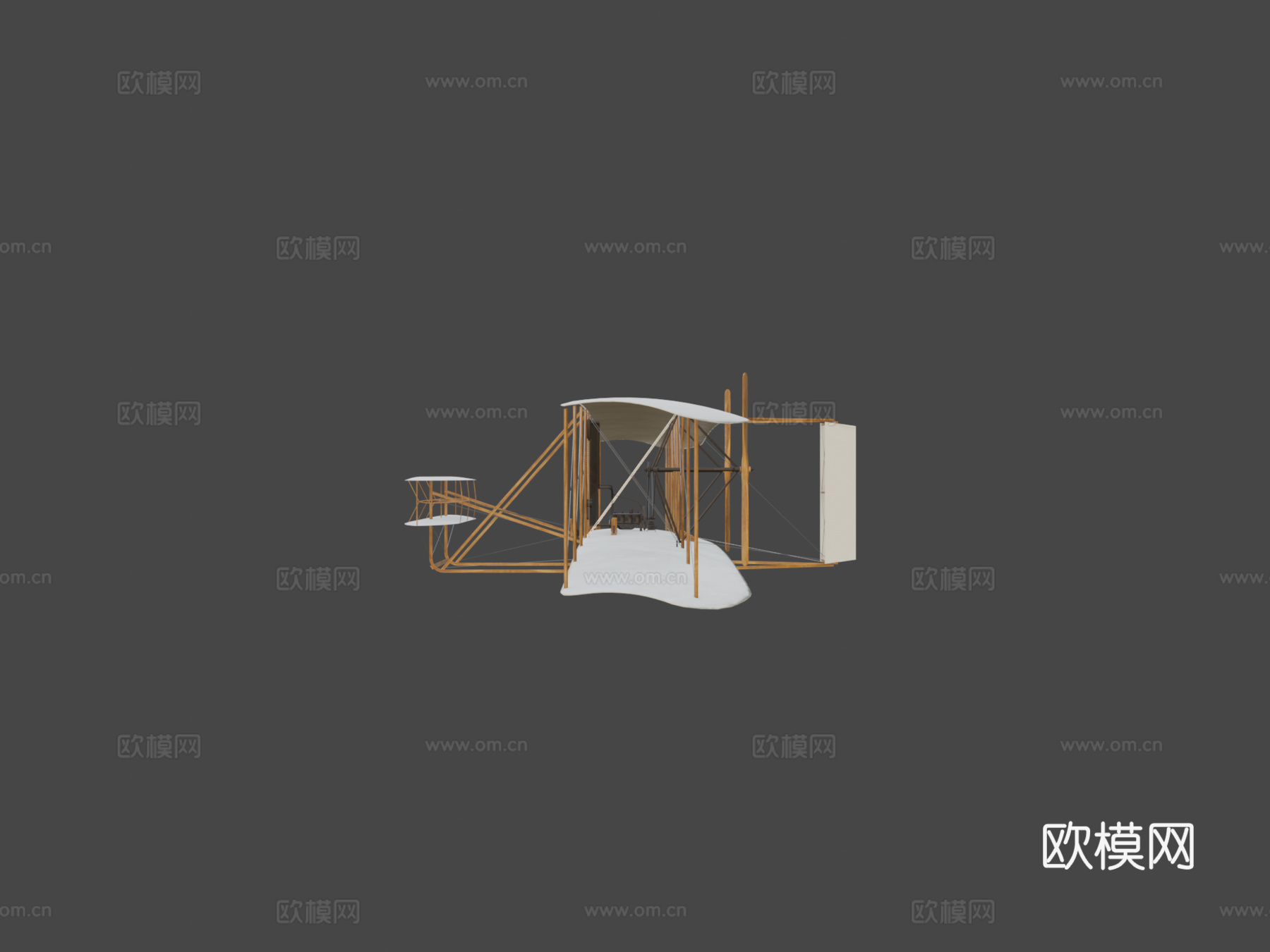 莱特飞行器 飞机3d模型