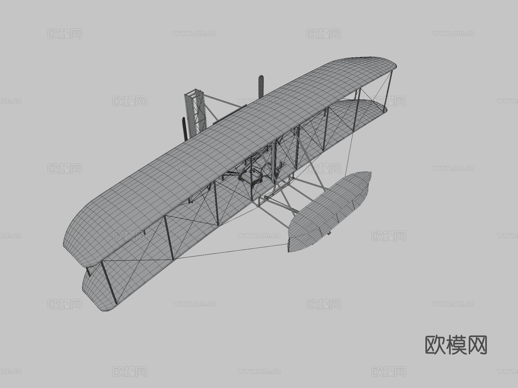 莱特飞行器 飞机3d模型