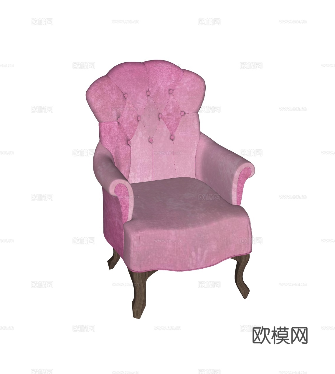 Kare Design 欧式布艺沙发椅su模型下载（渲染图1）