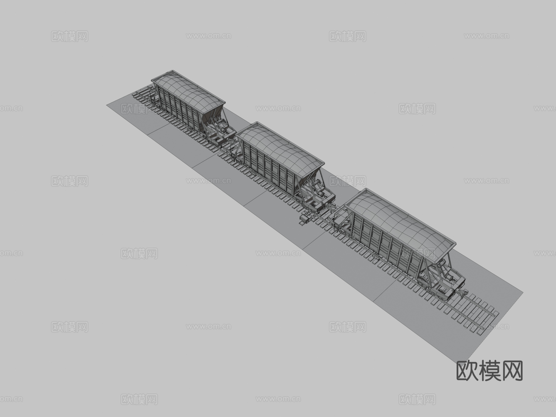 铁路漏斗车su模型