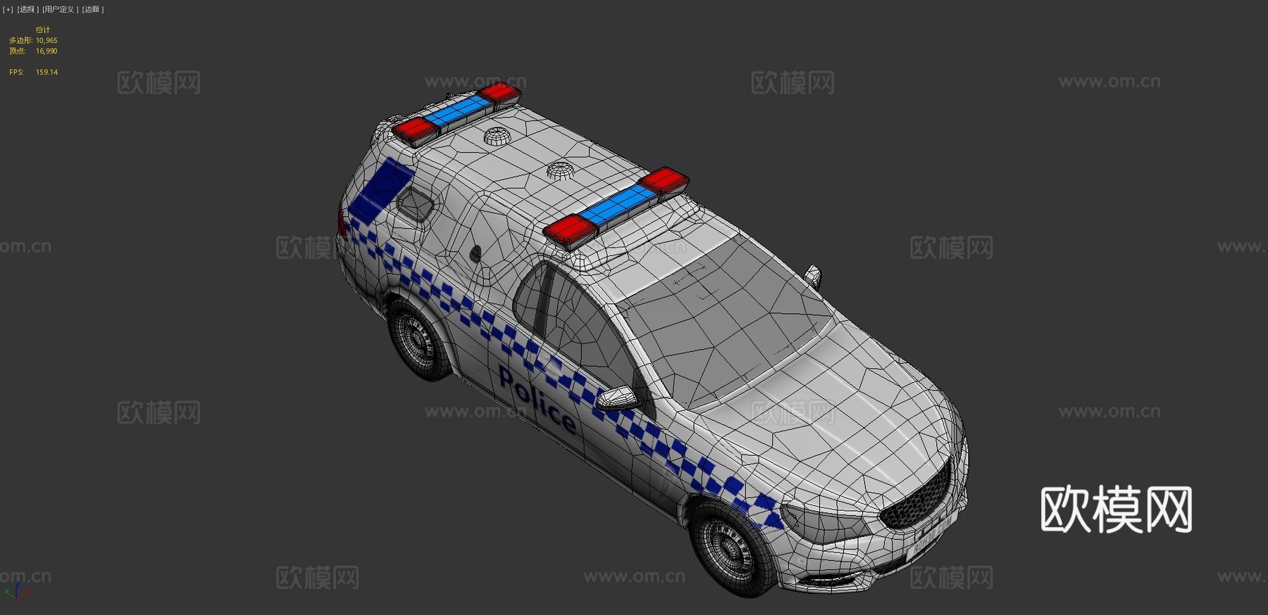 霍尔顿UTE警车su模型