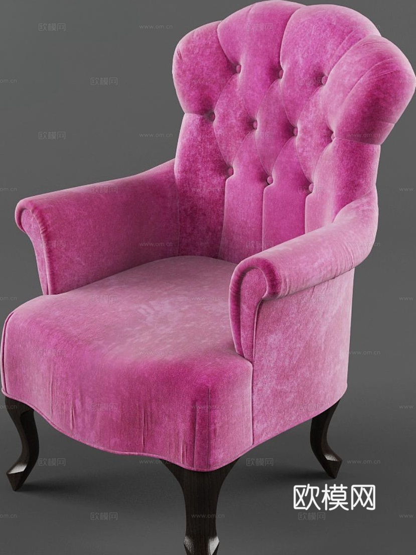 Kare Design 欧式布艺沙发椅su模型下载（渲染图3）