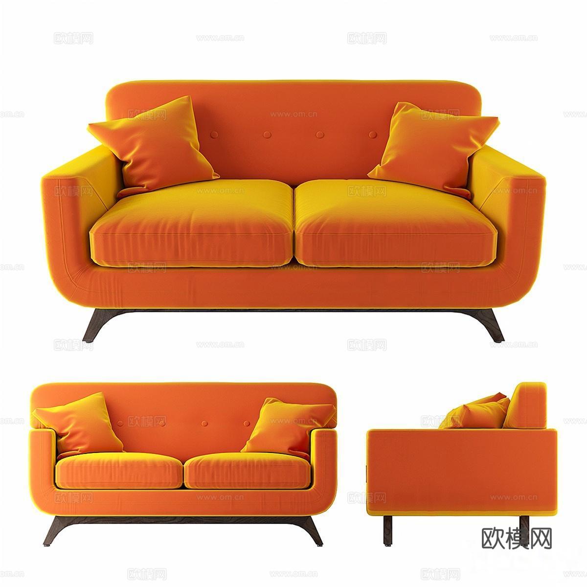 Falkirk 双人沙发3d模型下载（渲染图1）