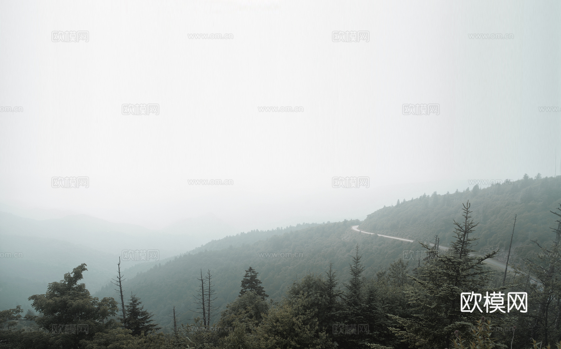 户外山雾意境风景外景山野下载