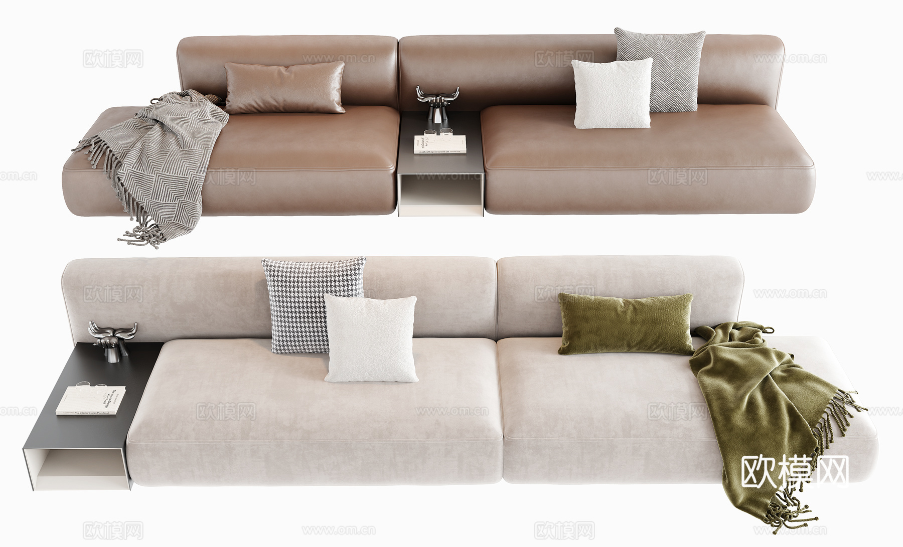 现代双人沙发3d模型下载