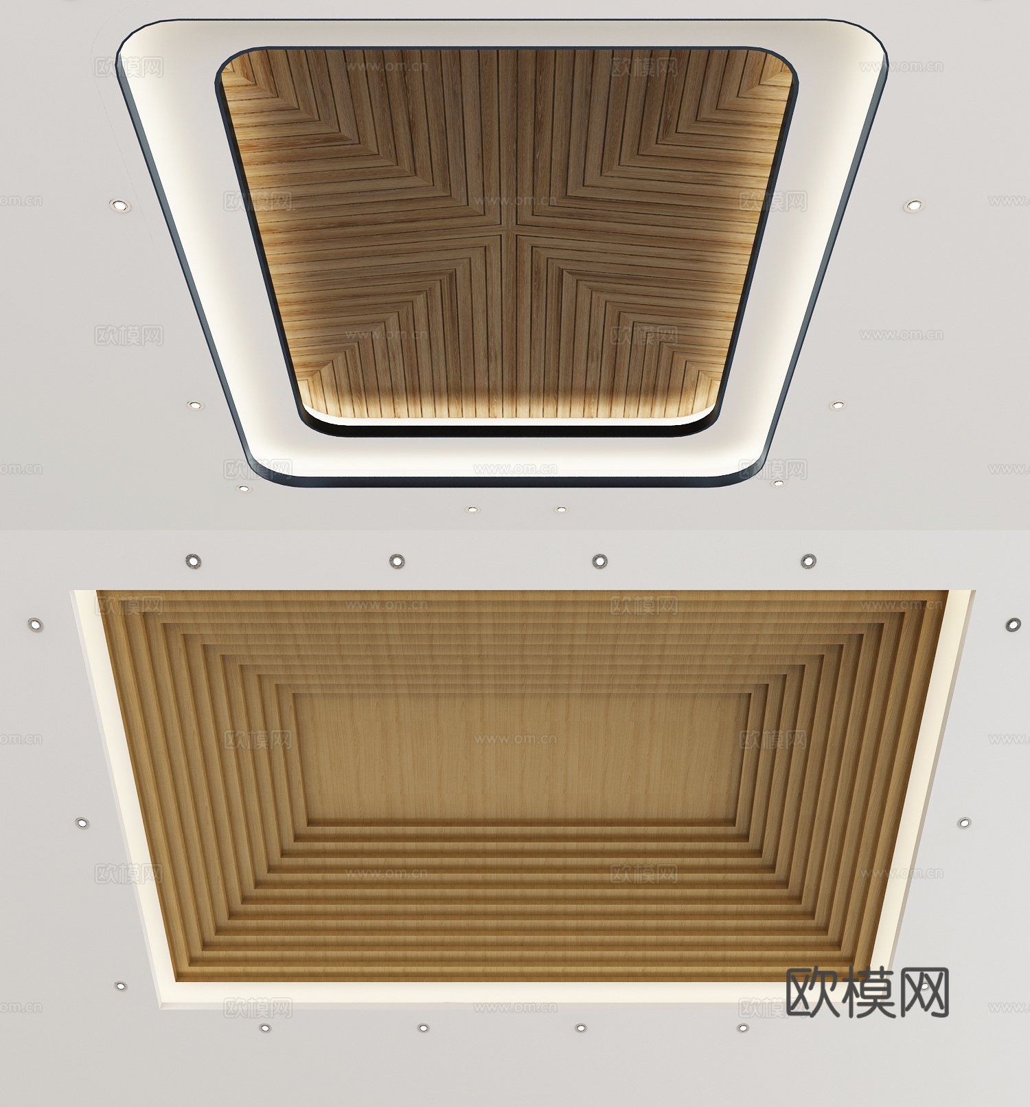 新中式天花吊顶3d模型