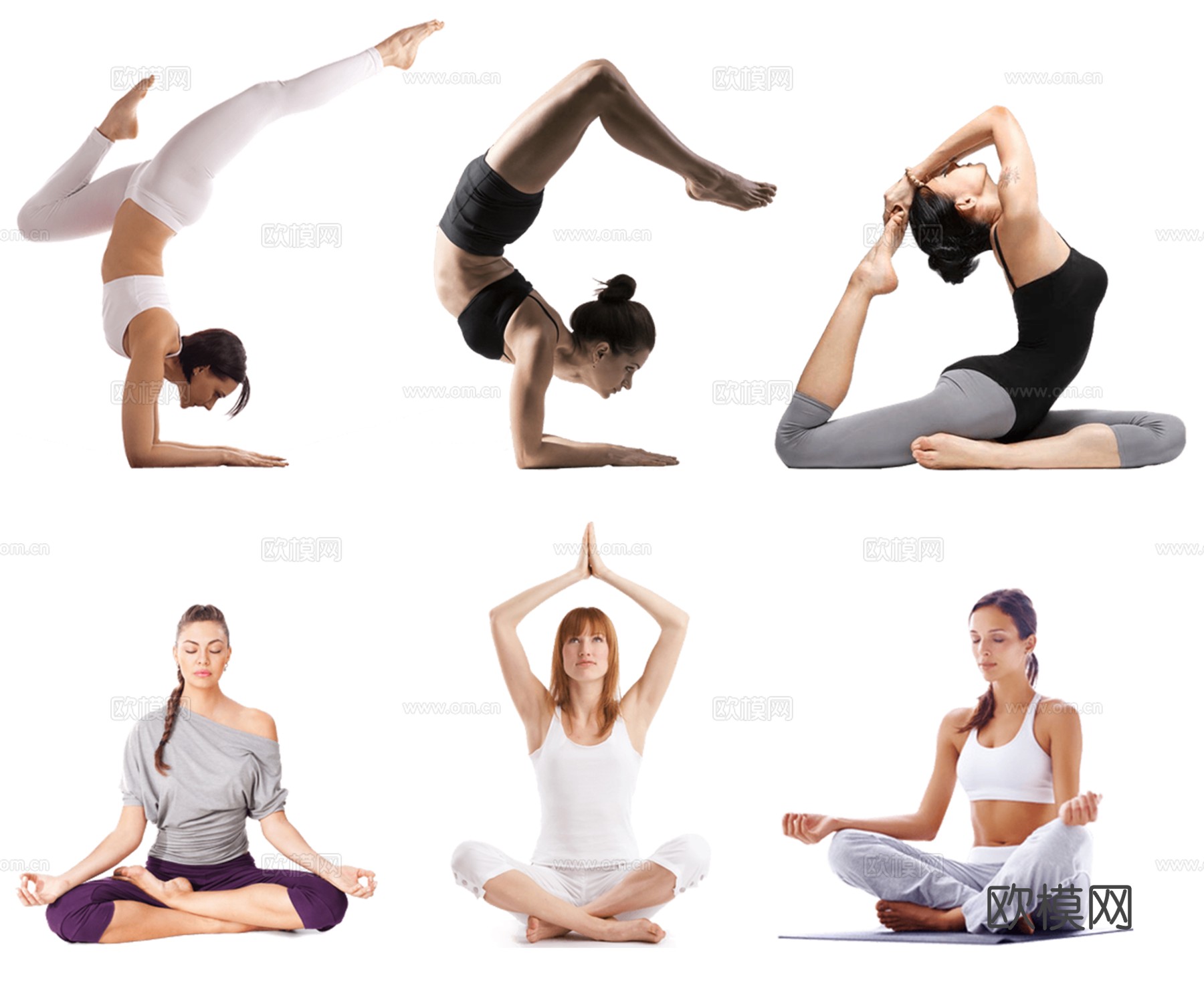 免扣人物素材 高清免扣 psd免扣 气质美女 瑜伽美女下载