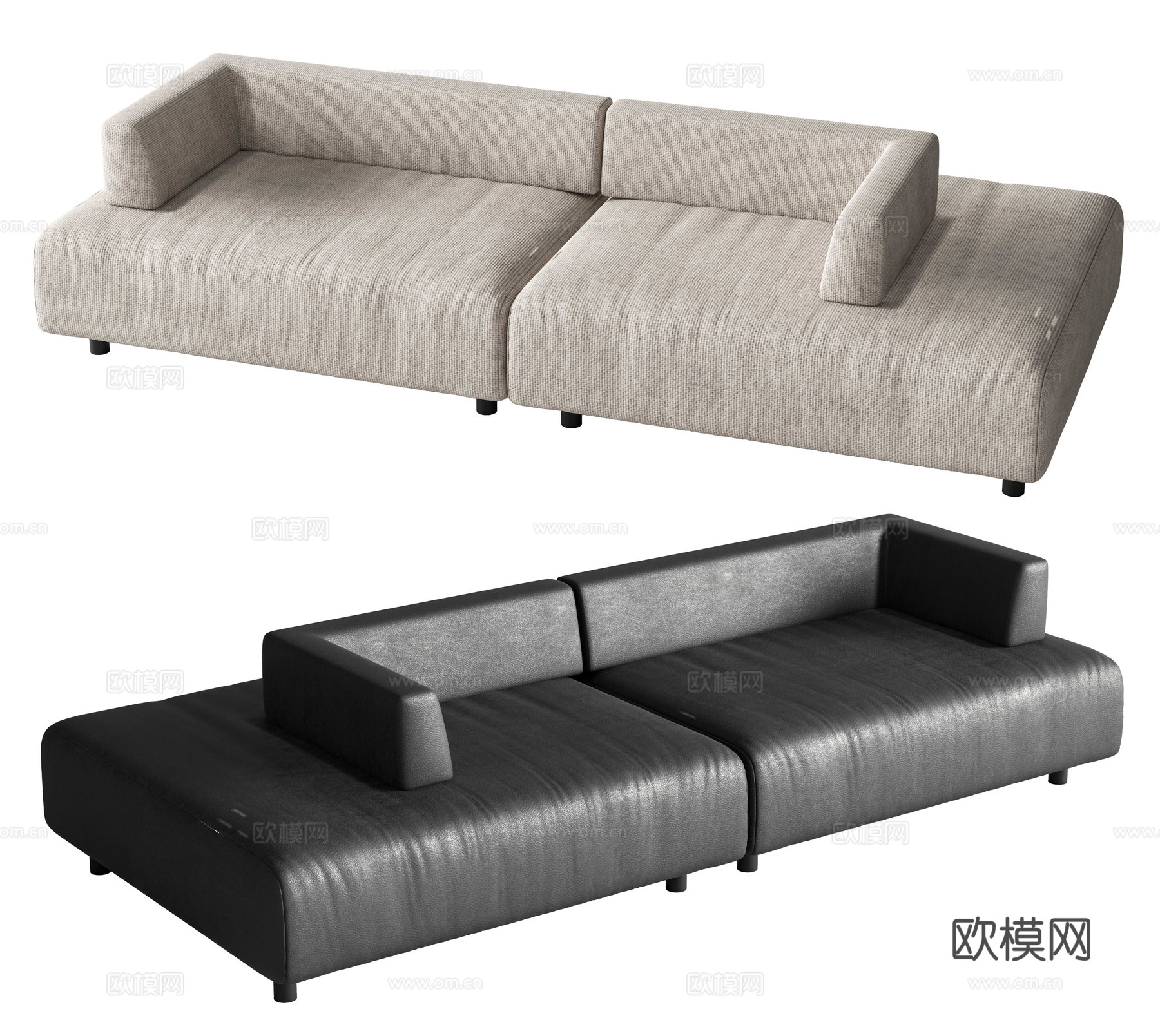 Minotti 双人沙发3d模型