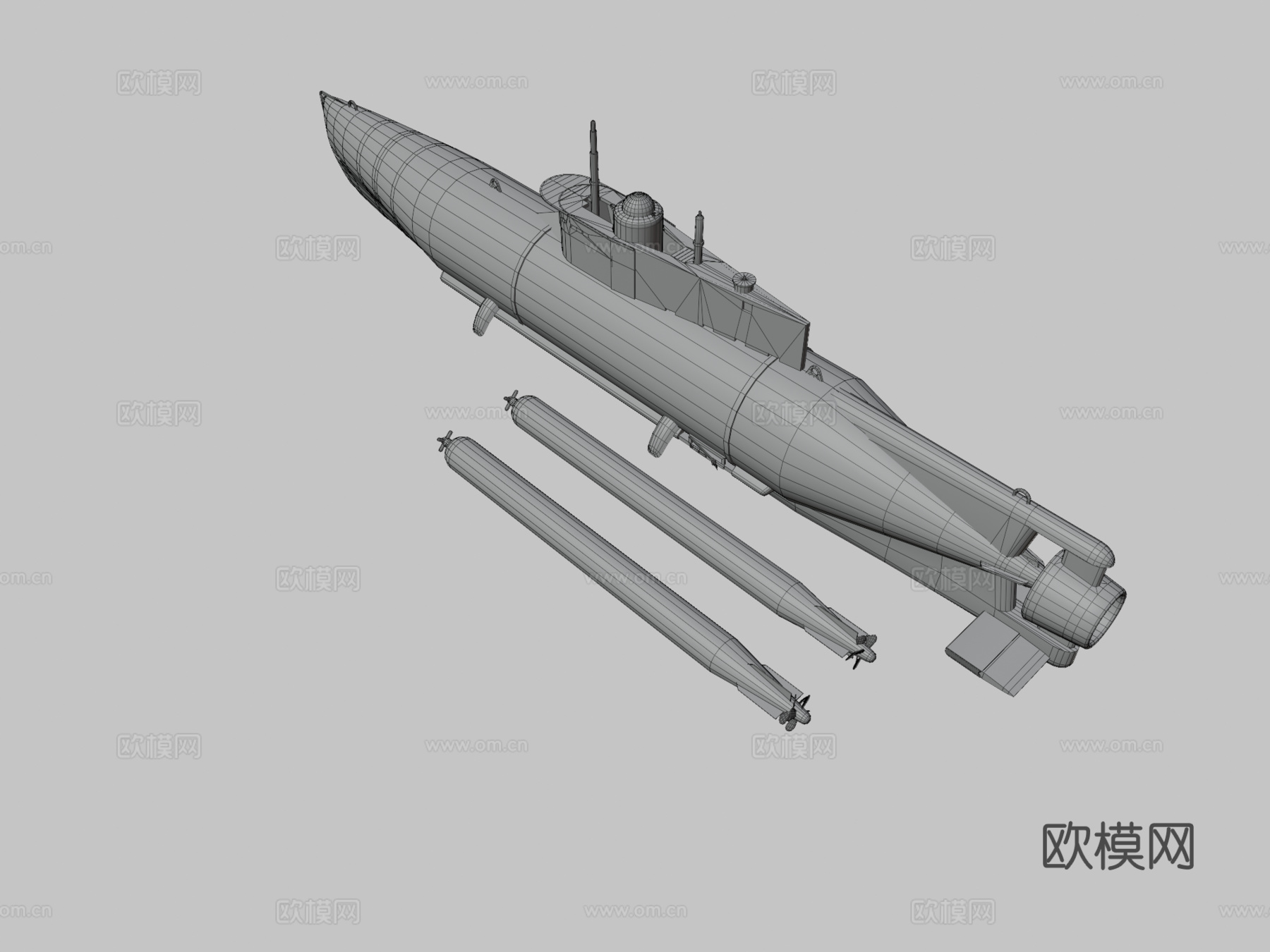 潜水艇su模型