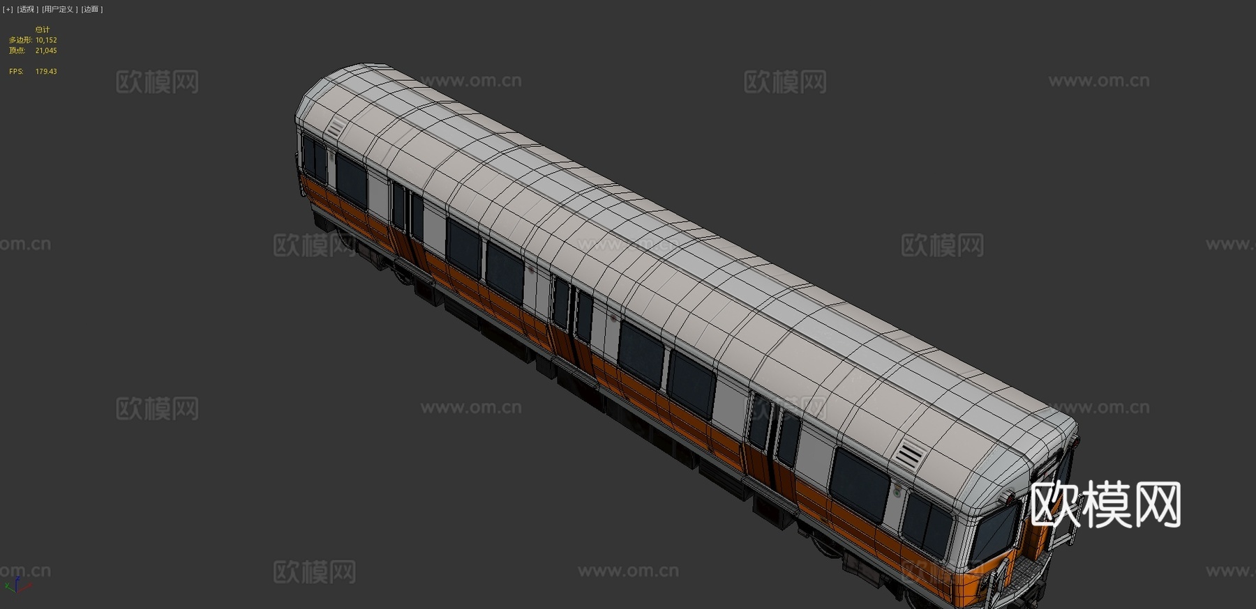 橙色地铁su模型