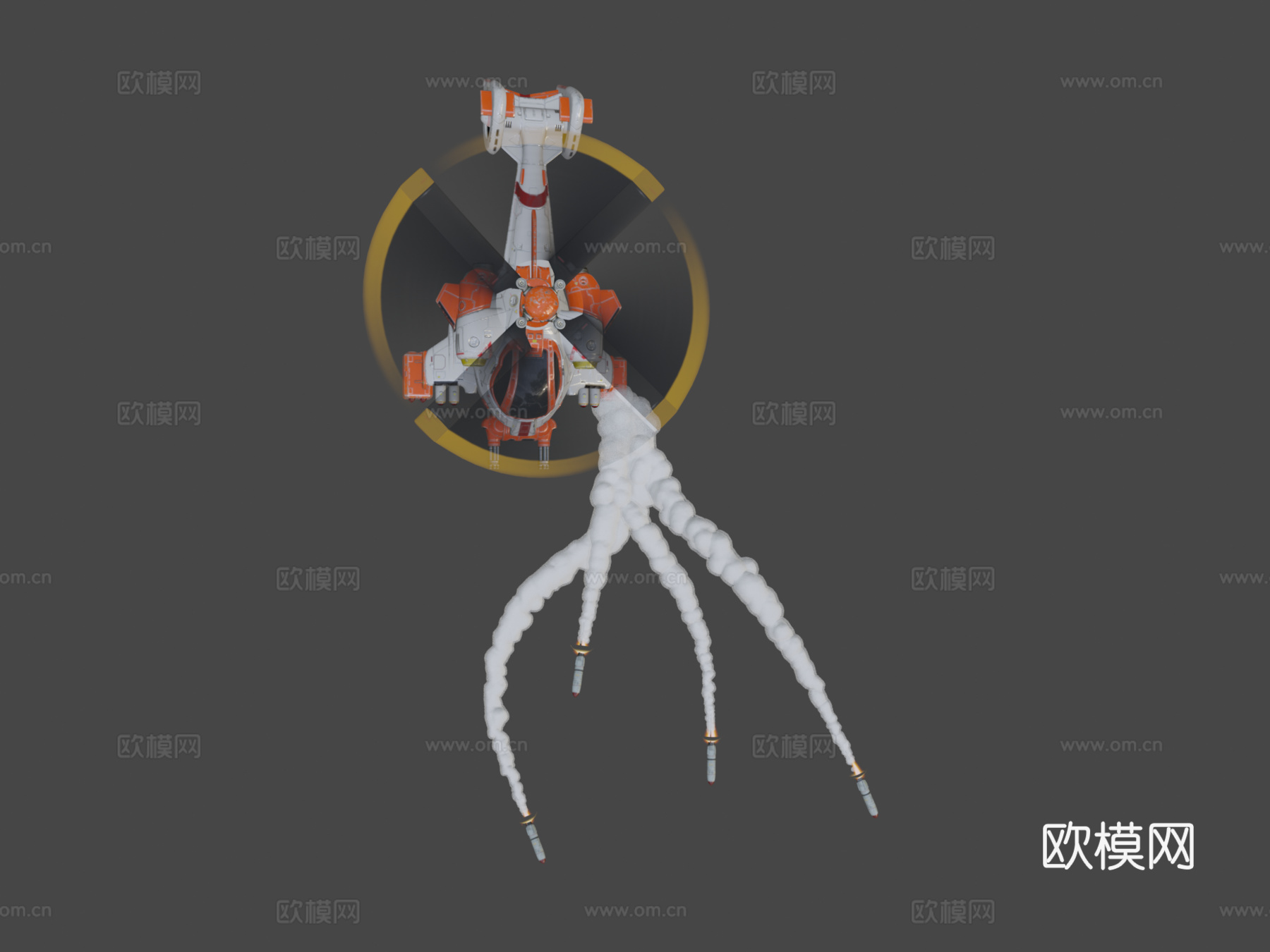 战斗型直升机su模型下载（渲染图5）