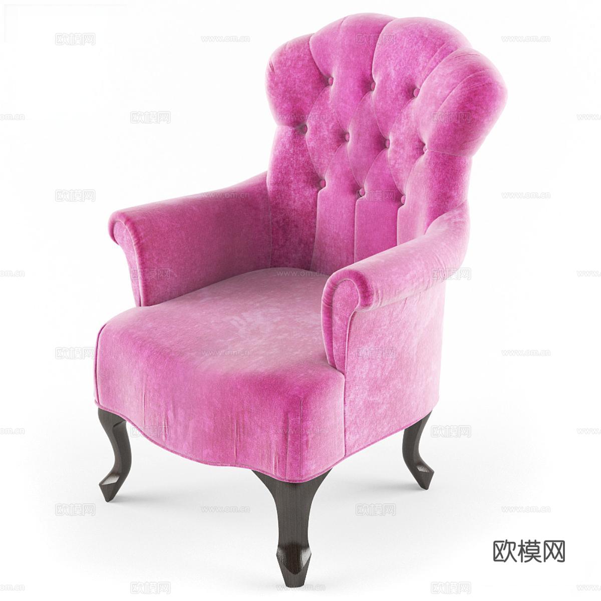 Kare Design 欧式布艺沙发椅su模型下载（渲染图2）