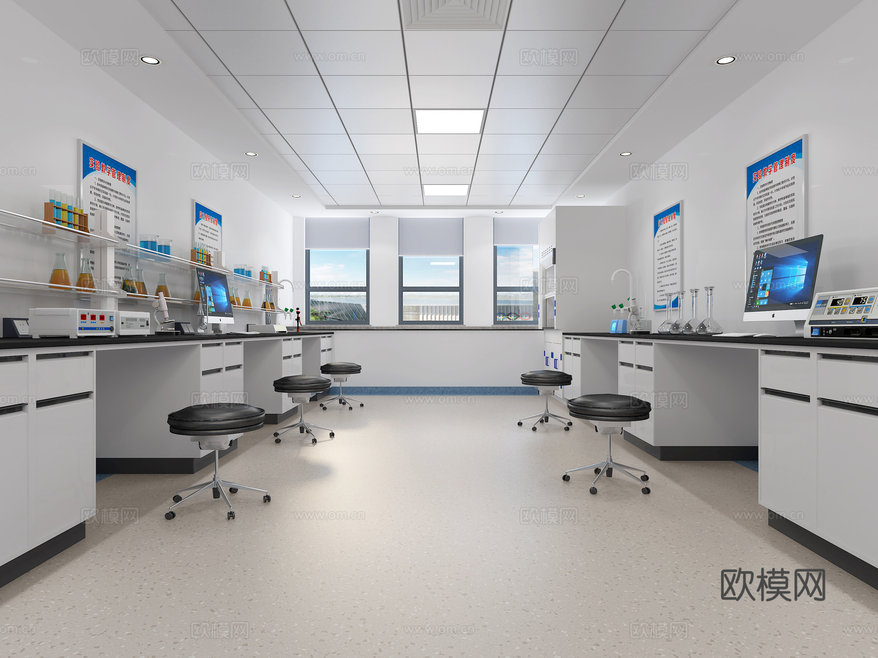 现代实验室3d模型下载