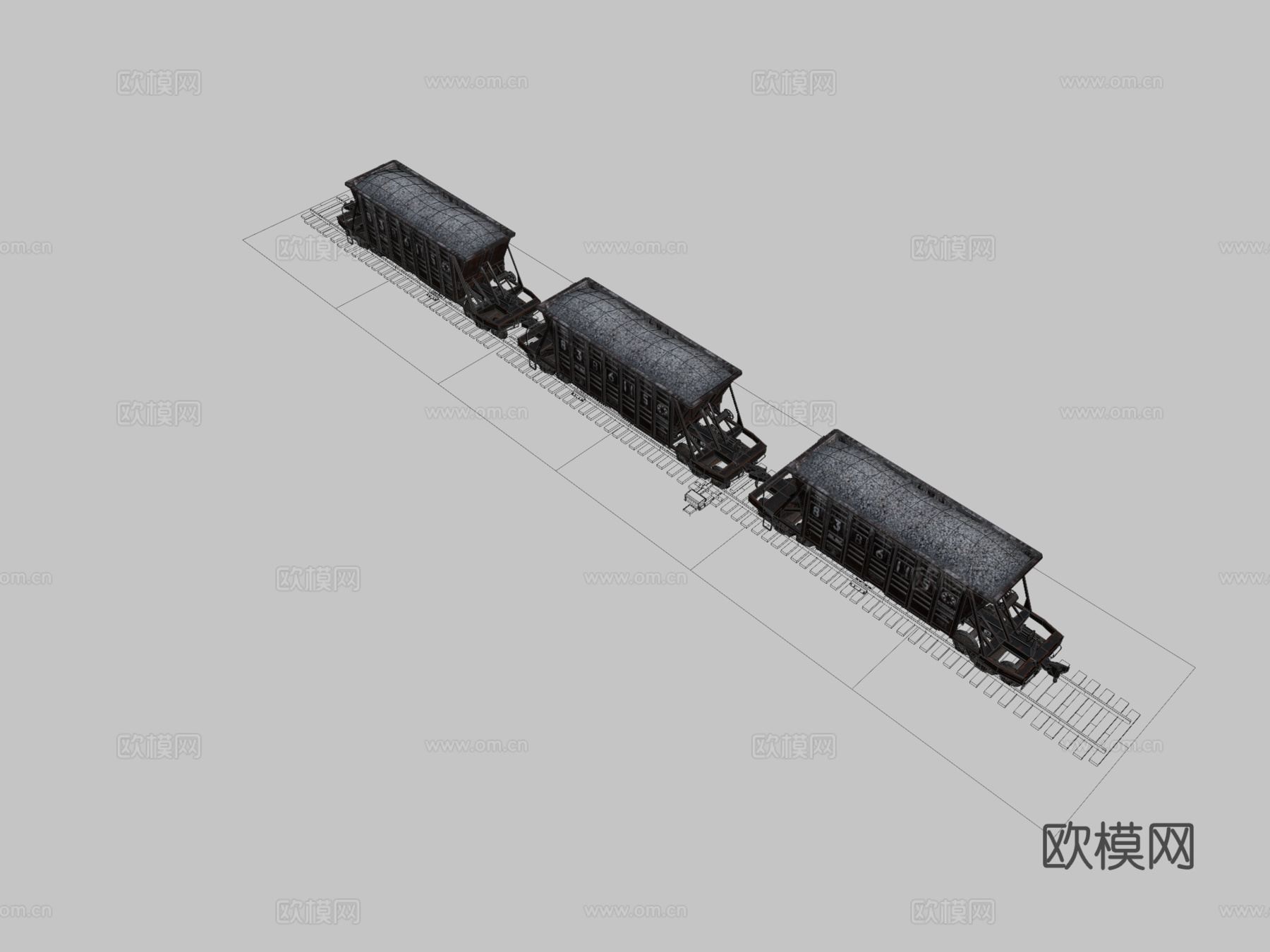 铁路漏斗车su模型