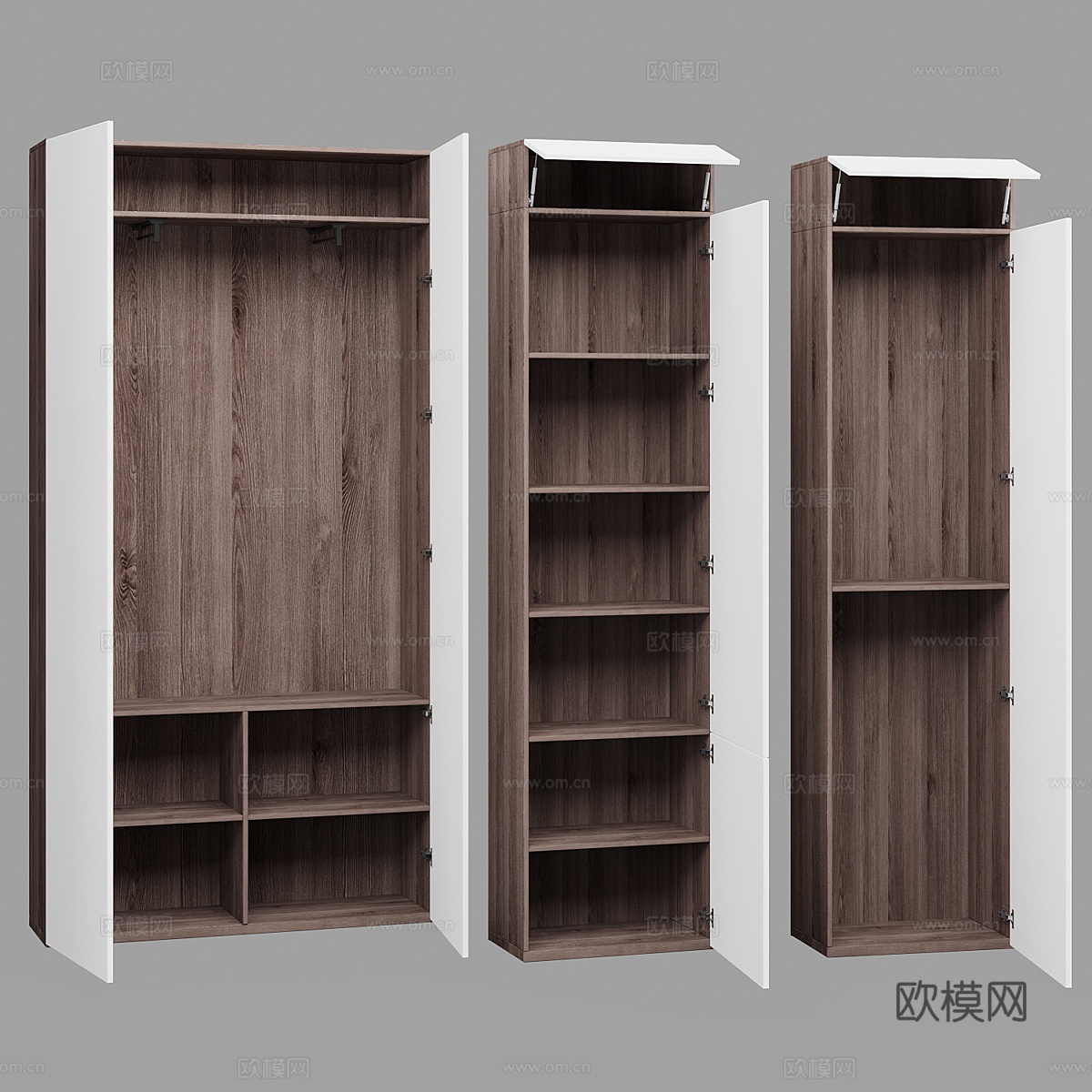 北欧衣柜3d模型下载