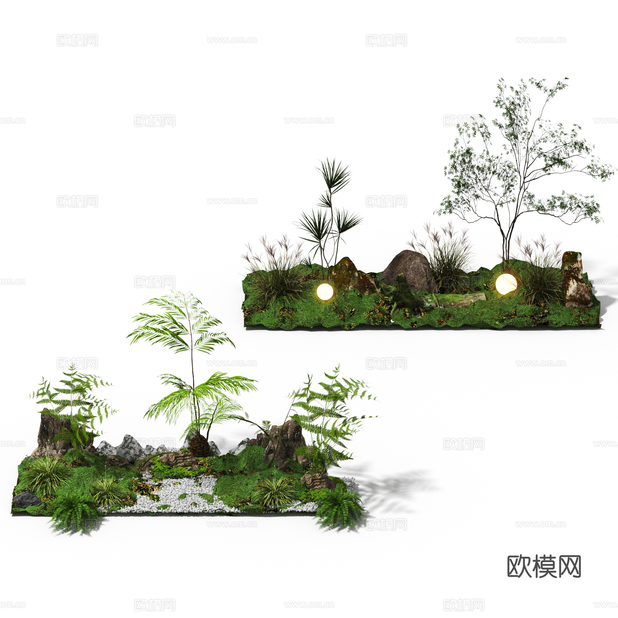 植物造景 植物堆3d模型