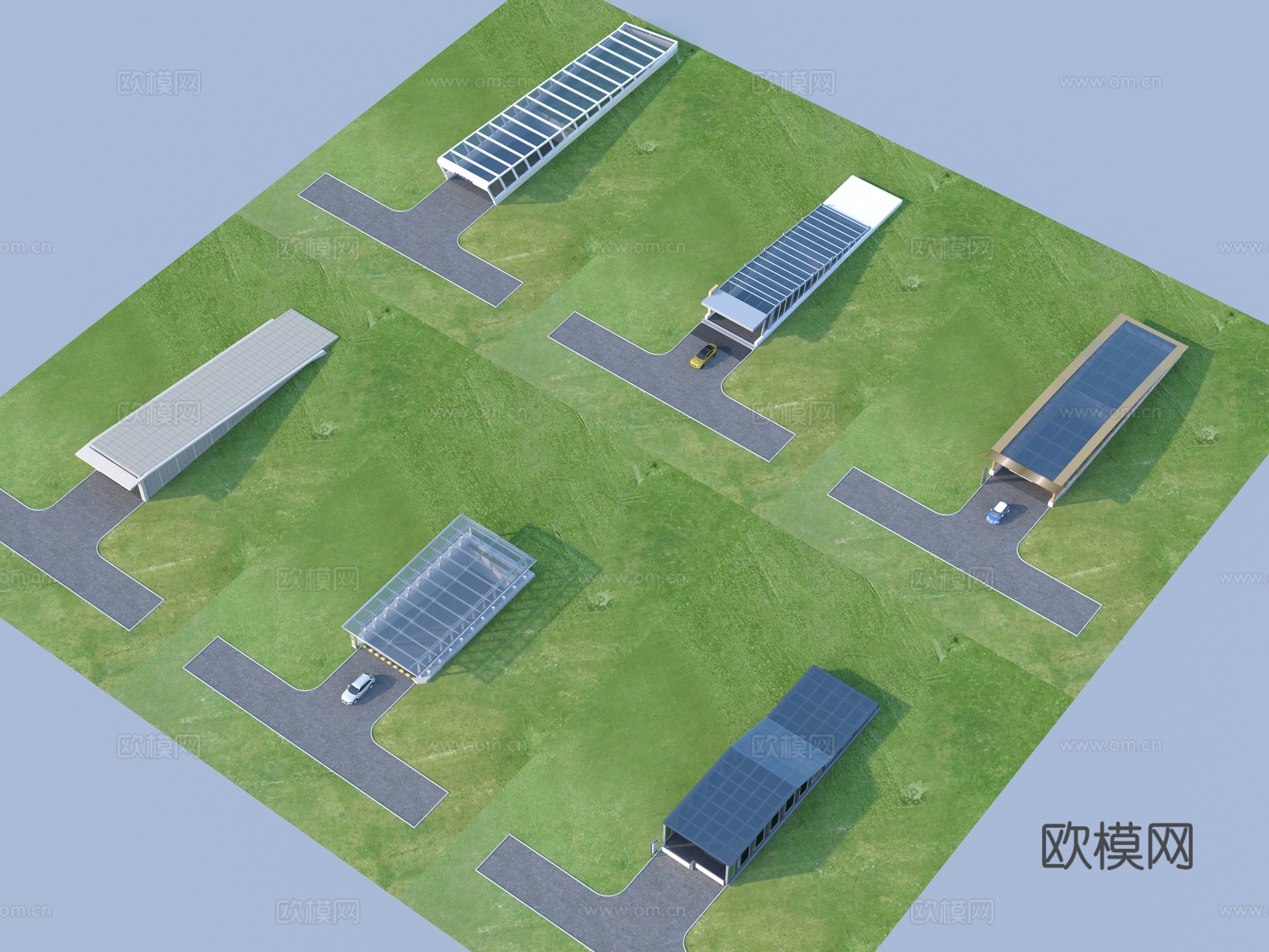 地下车库 停车场出入口3d模型