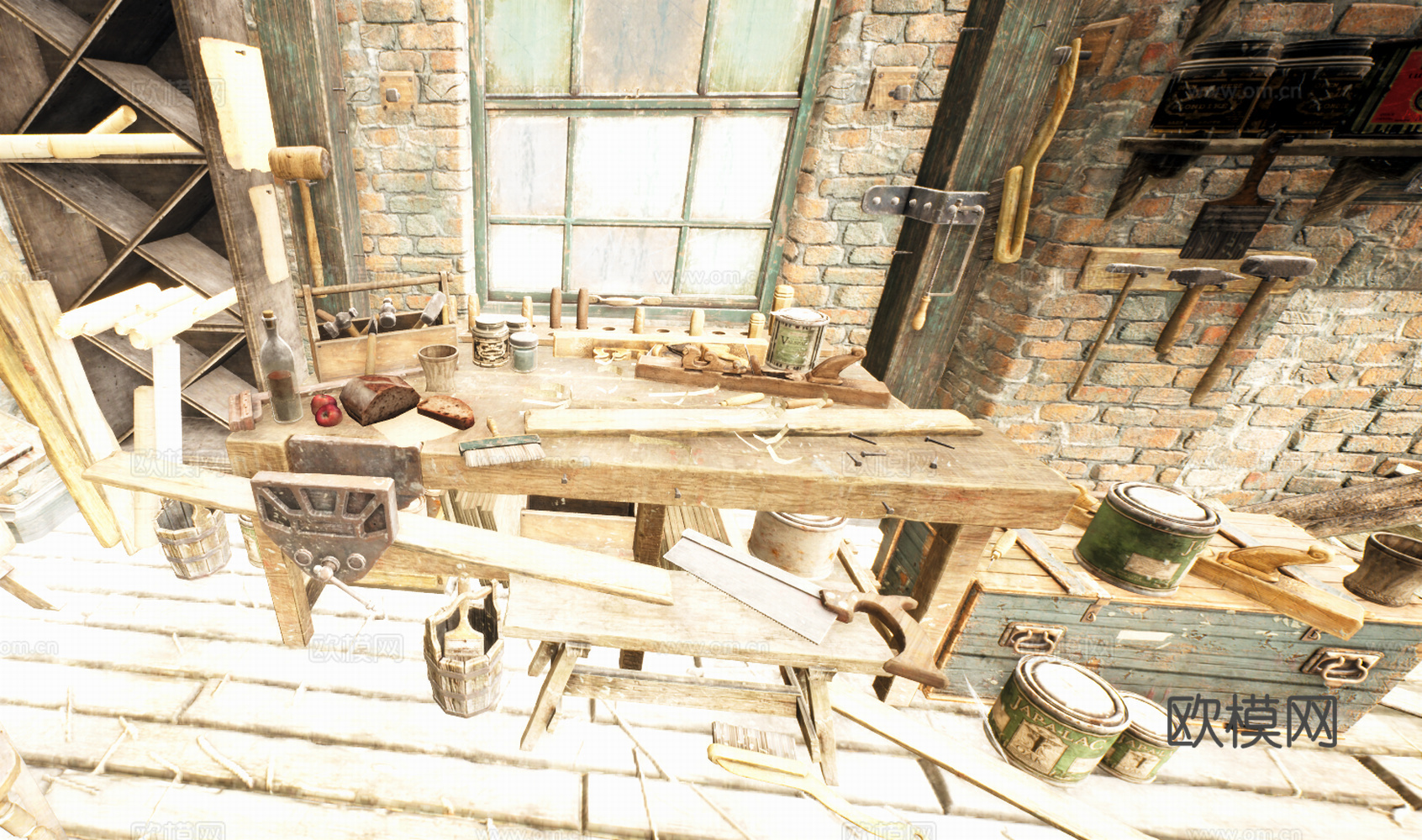 欧式工具间3d模型下载（渲染图4）