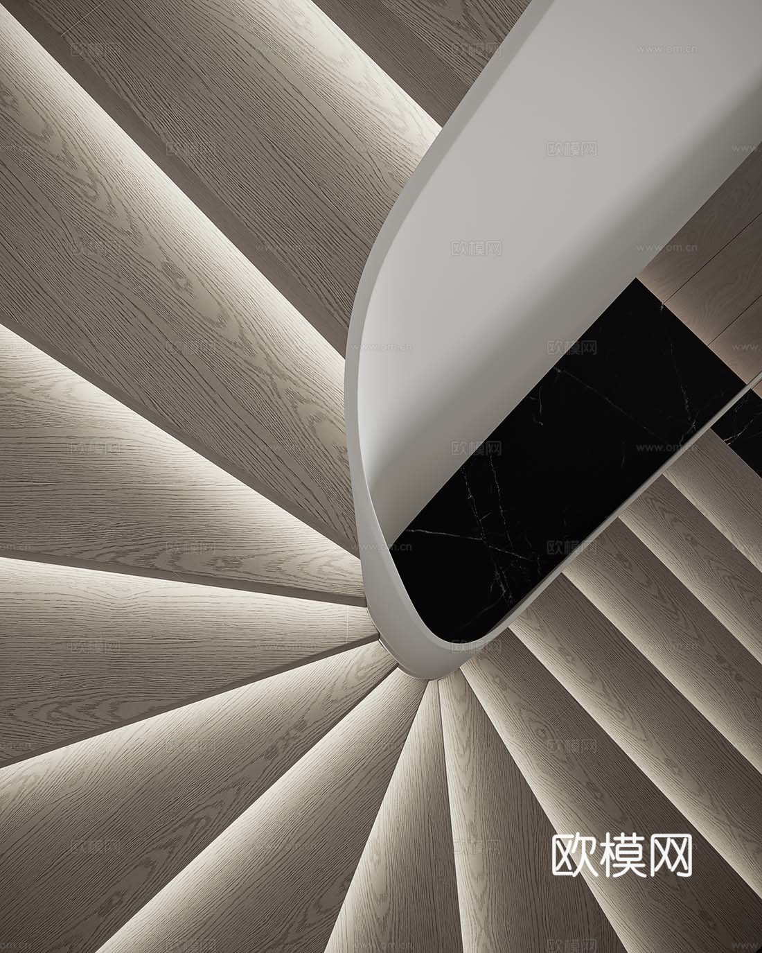 扶手楼梯 转角楼梯3d模型