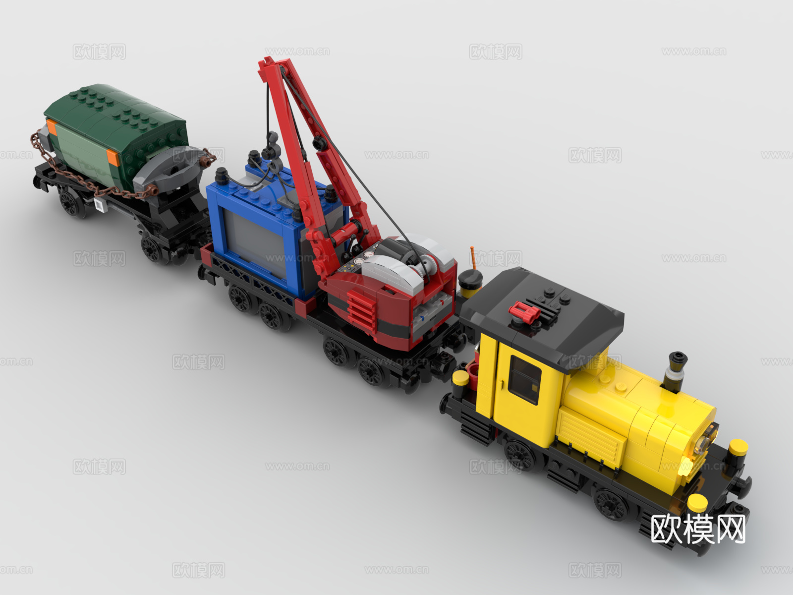 乐高 LEGO 玩具 积木 工程车 火车 高铁3d模型